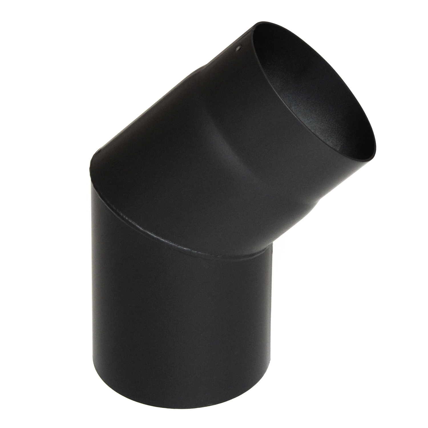 Raik Basic Rauchrohrbogen 180mm schwarz 45° ohne Tür für Rauchrohr / Ofenrohr