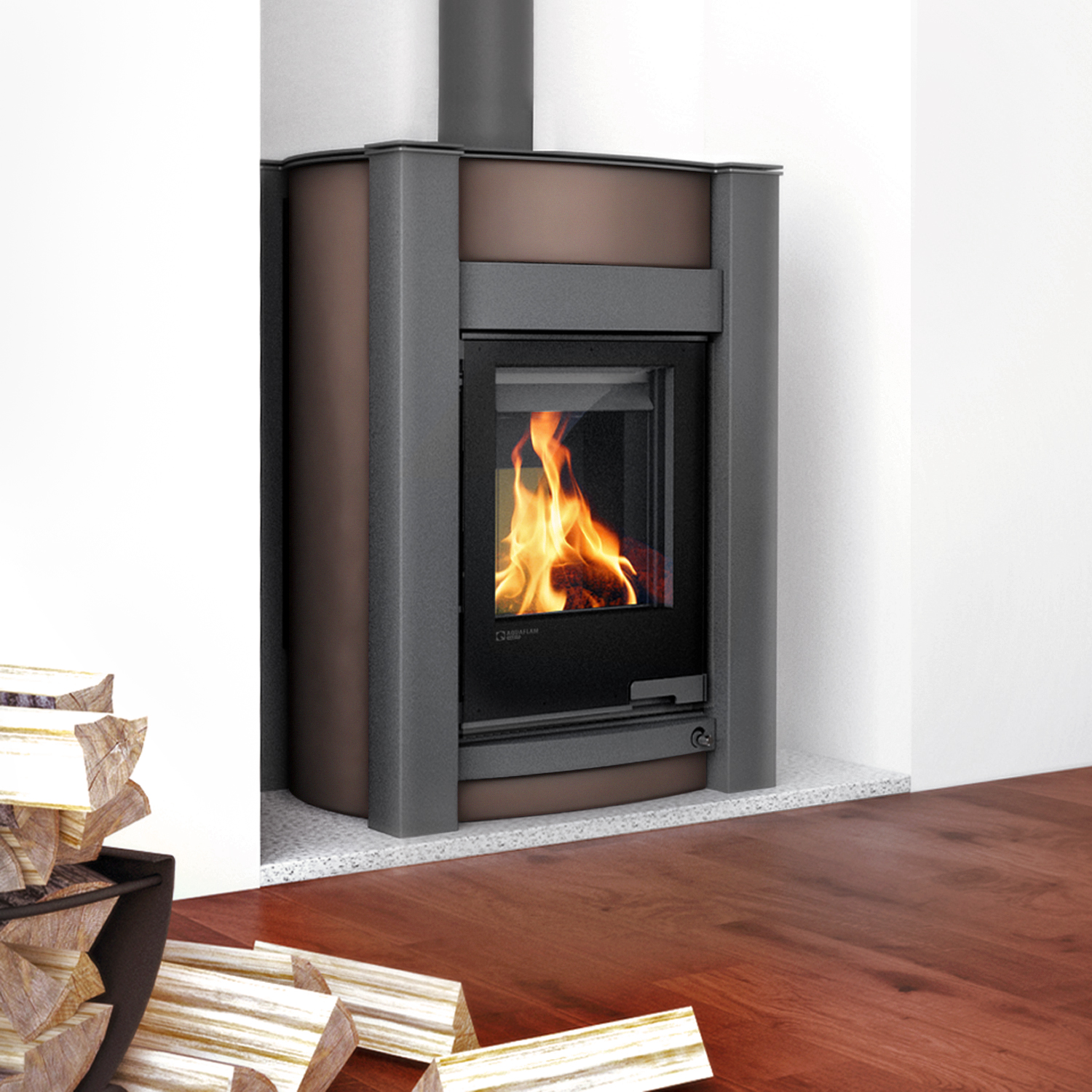 Aquaflam Vario Kalmar poêle à bois marron