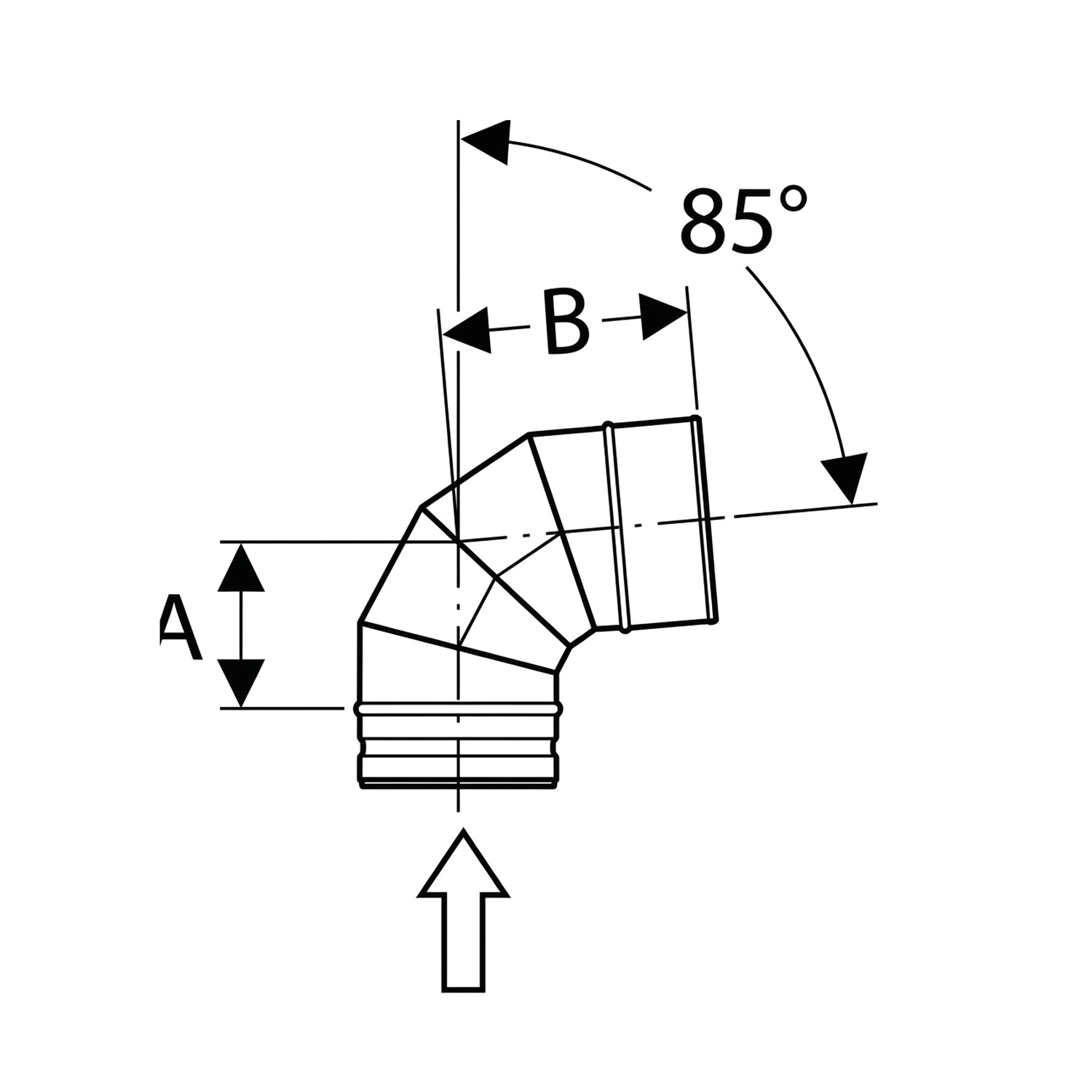 Schiedel Coude PPL 85° pour PPL Ø 200 mm