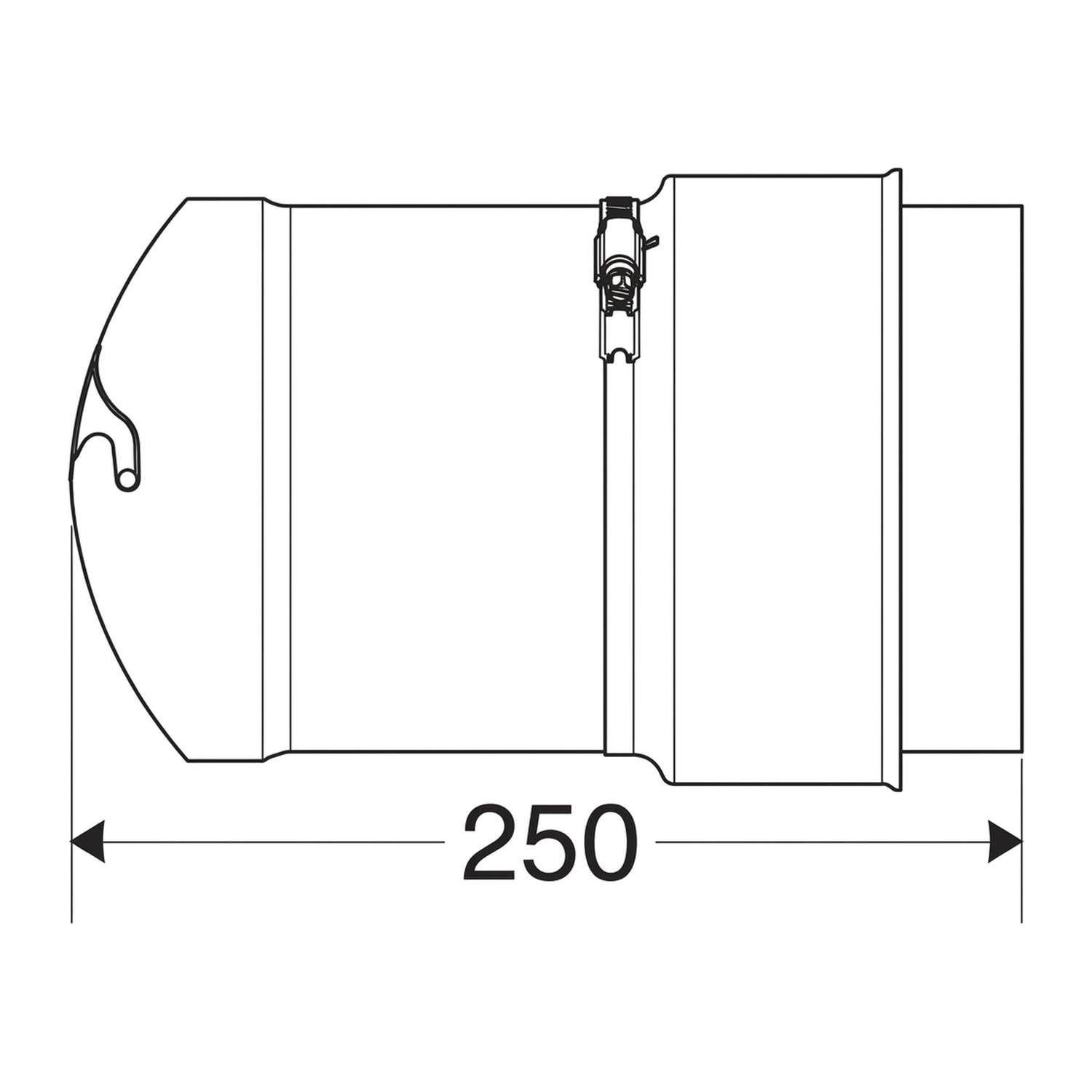 Schiedel Anschlussfutter eingesteckt Ø 150 mm für PPL Ø 120 mm