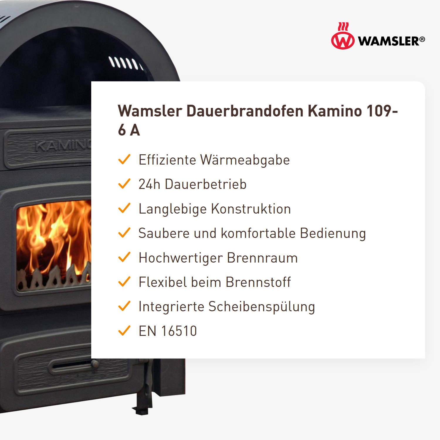 Wamsler Dauerbrandofen Kamino 109-6 A
