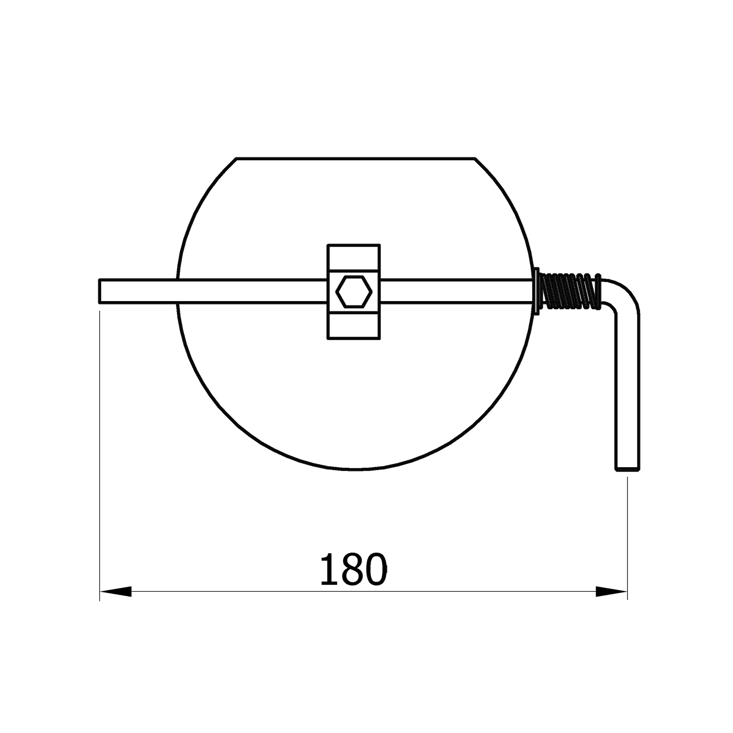 Raik Basic modérateur de tirage 150mm brut pour tuyau de fumée / conduit de fumée