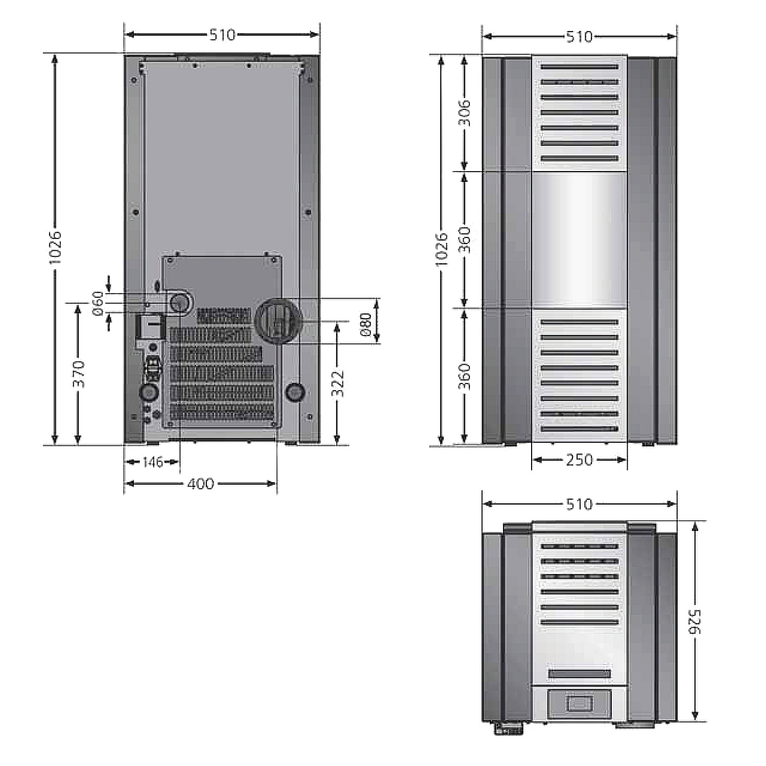 Justus Sirkos Aqua 2.0 Wasserführender Pelletofen Stahl Taupe