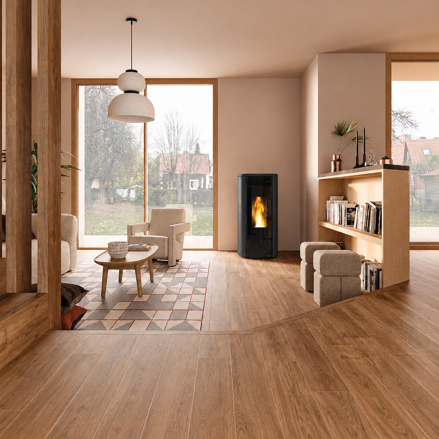 Extraflame Miriana Idro H16 Poêle à granulés bouilleur noir Evolution Line