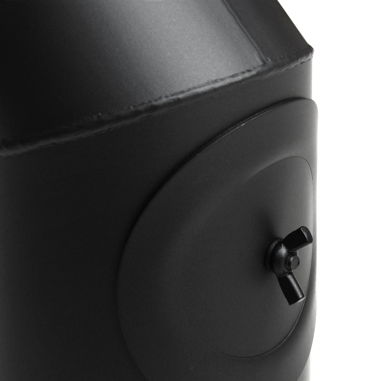 Raik Basic Rauchrohrbogen 150mm schwarz 45° mit Tür für Rauchrohr / Ofenrohr