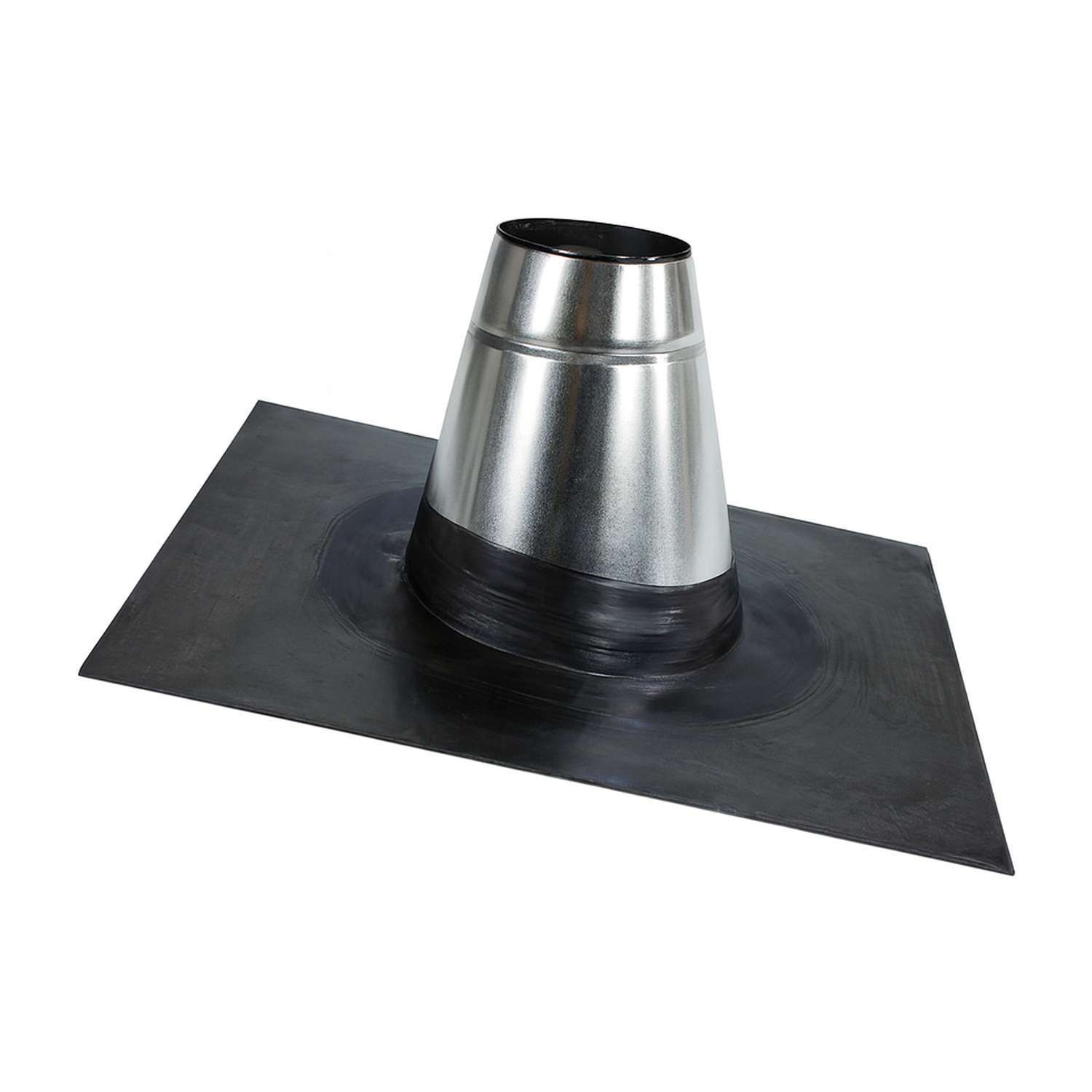 Schiedel traversée de toit 16-25° Wakaflex noir, manchon inox Ø180 mm / 200 mm brillant