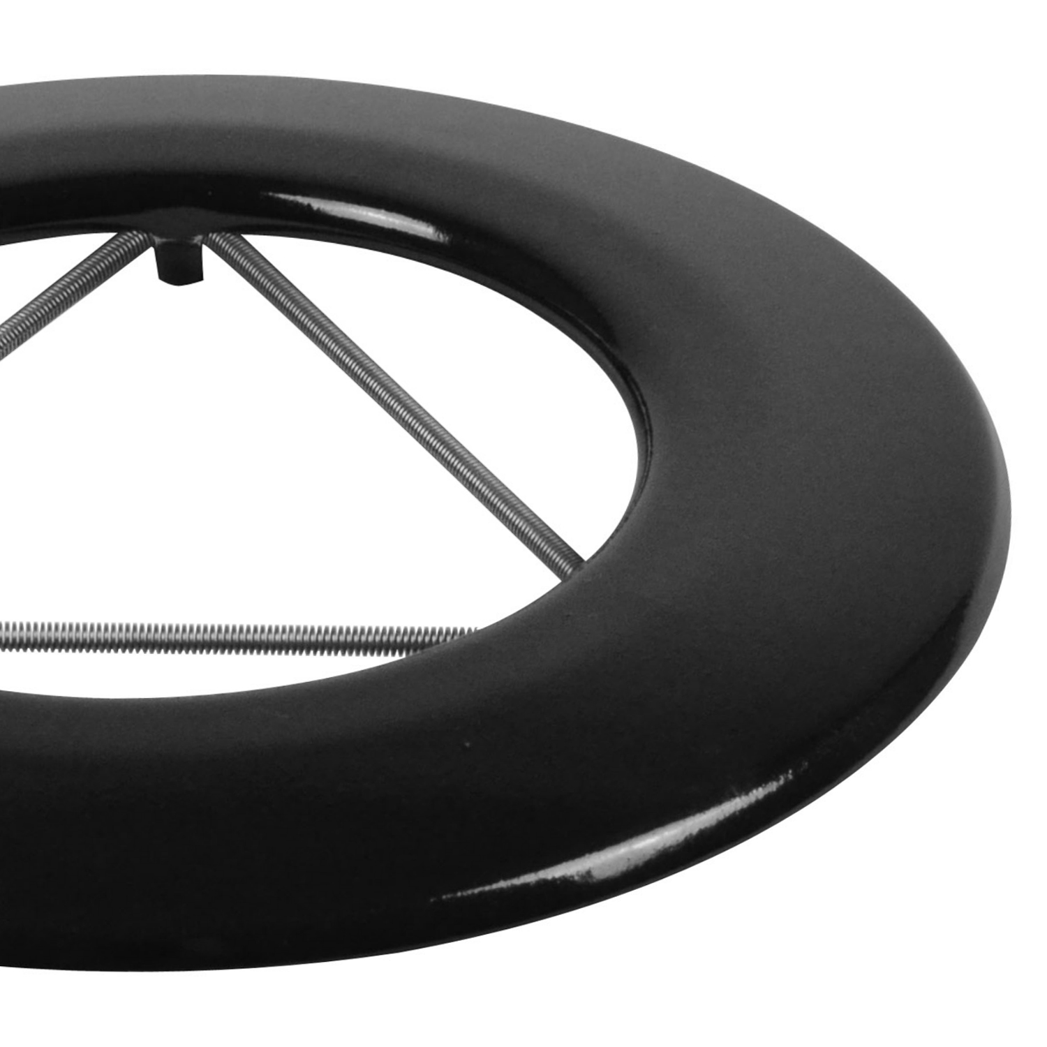 Raik Rauchrohr / Ofenrohr Emaille 150mm - Wandrosette mit Feder Schwarz