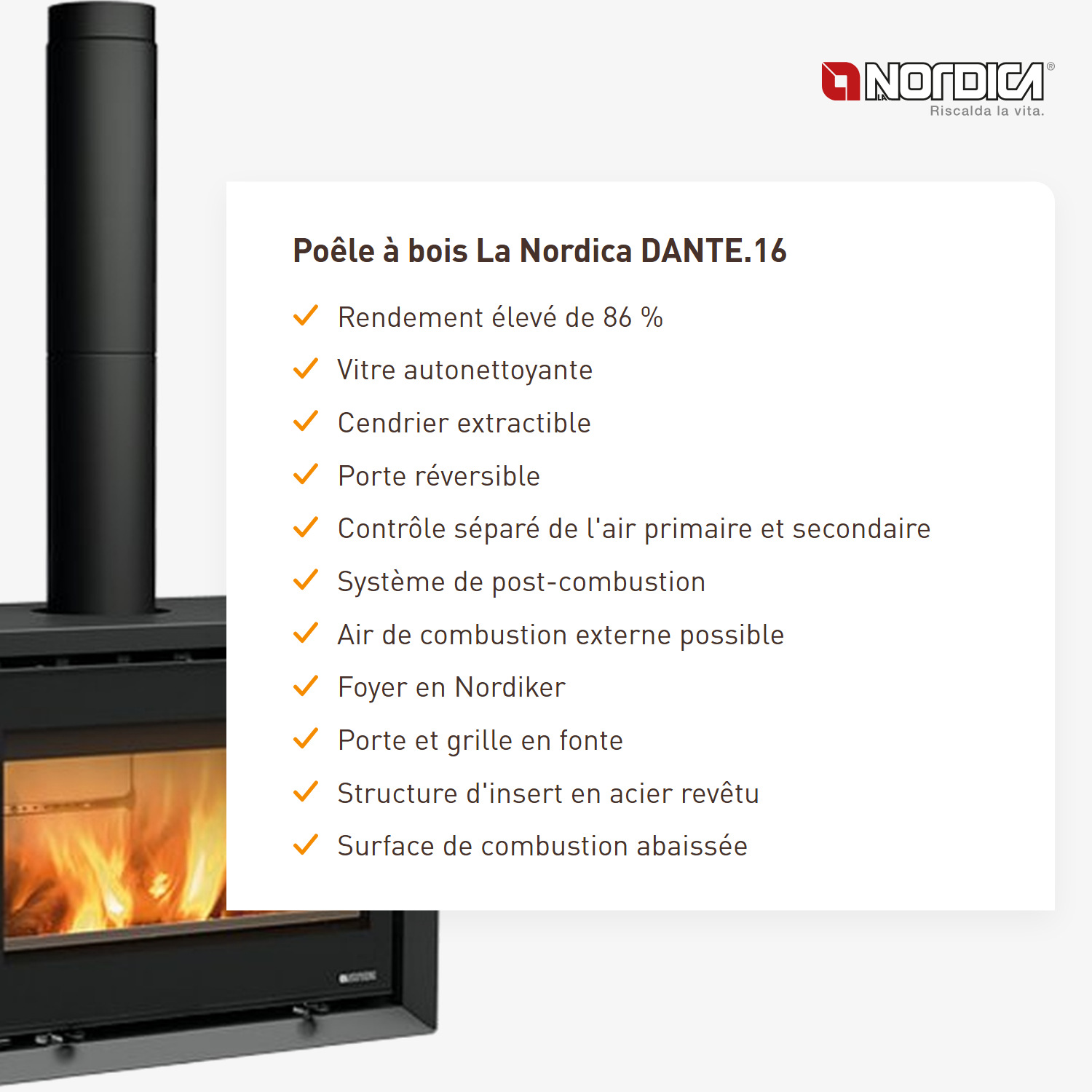 La Nordica DANTE.16 poêle à bois
