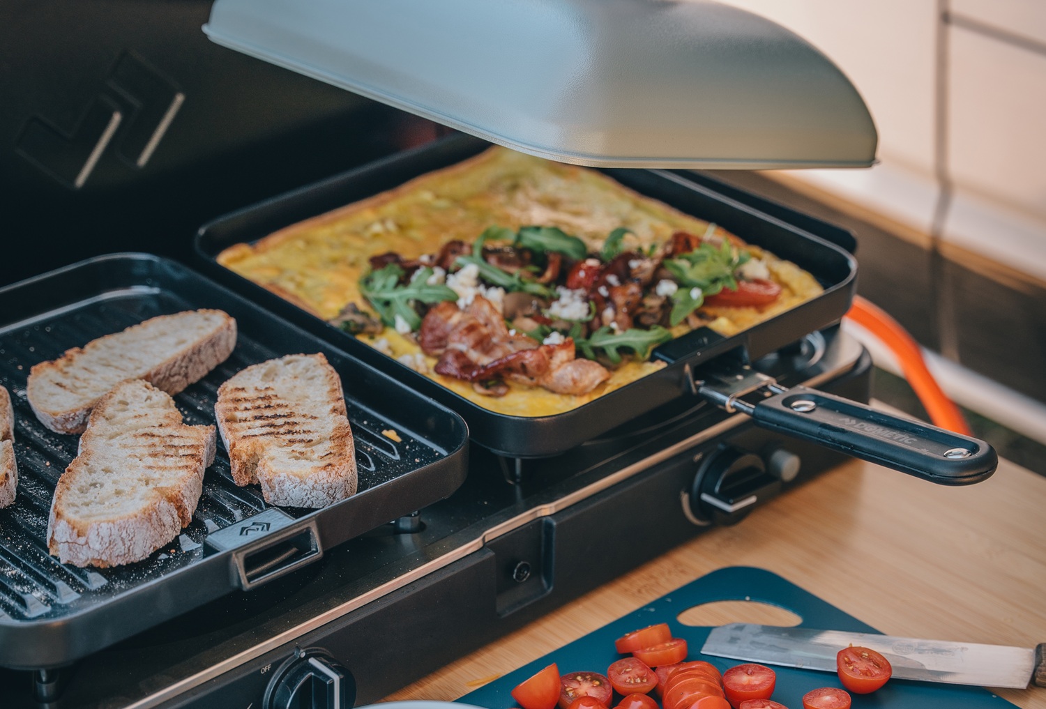 Cadac Campingkocher 2 Cook Turbo mit zwei Pfannen