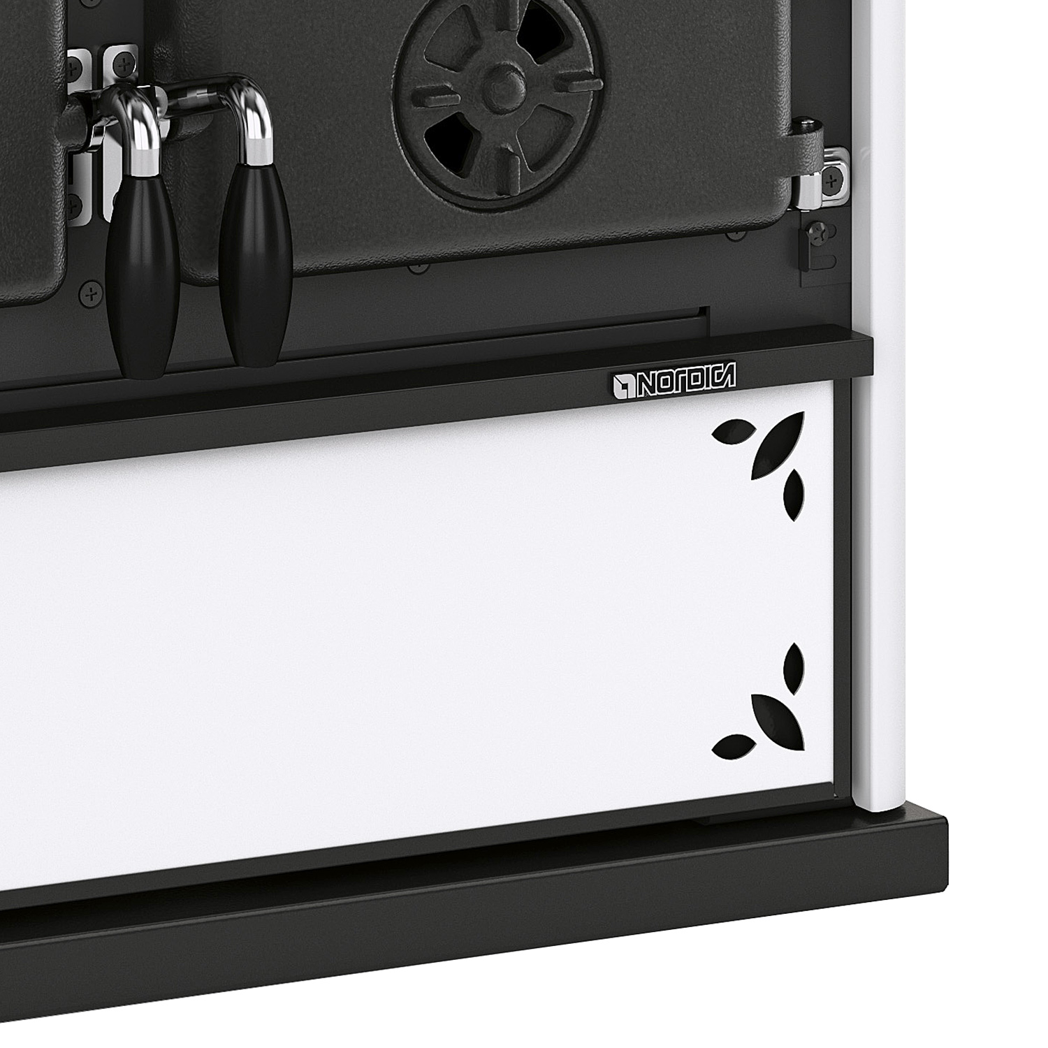 La Nordica Rosetta SX.16 Steel cuisinière à bois acier blanc moucheté