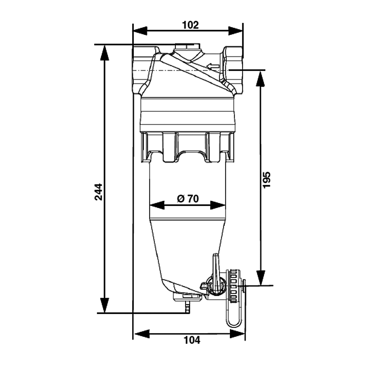Afriso Séparateur de boues magnétique ADS 180