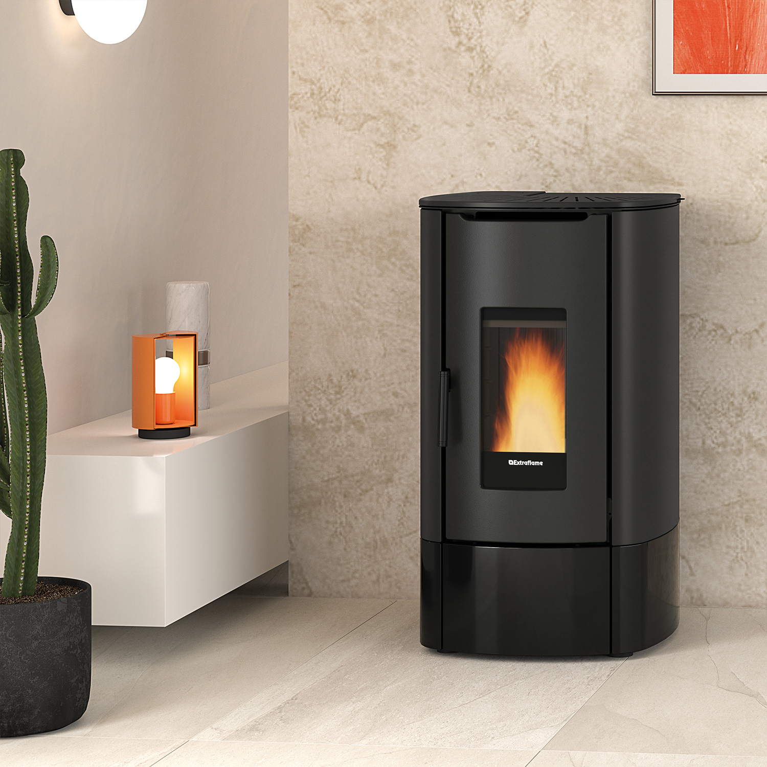 Extraflame Prestige Line Angy Top 16 Pelletofen Schwarz