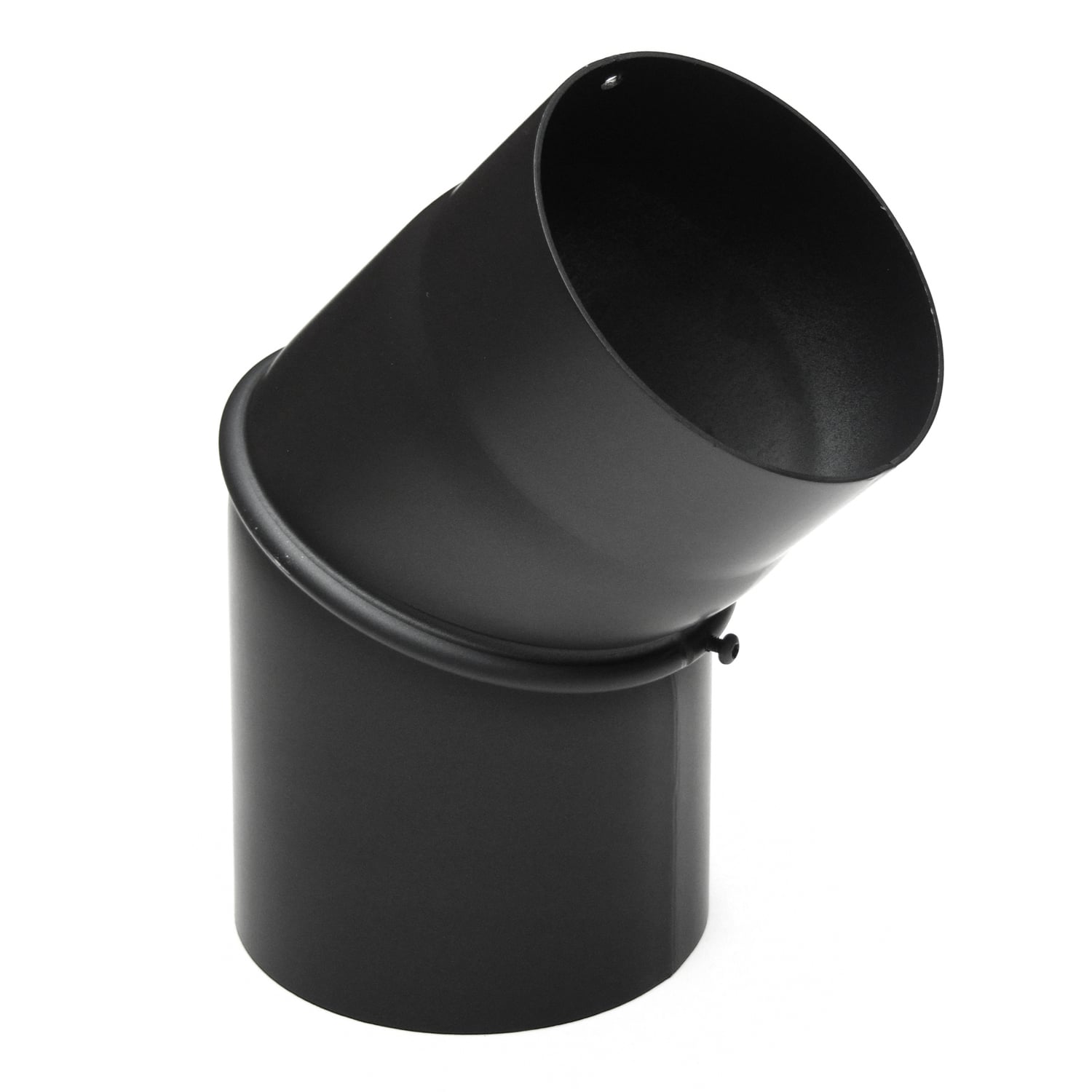 Raik Basic Rauchrohrbogen 200mm schwarz 0–45° ohne Tür für Rauchrohr / Ofenrohr