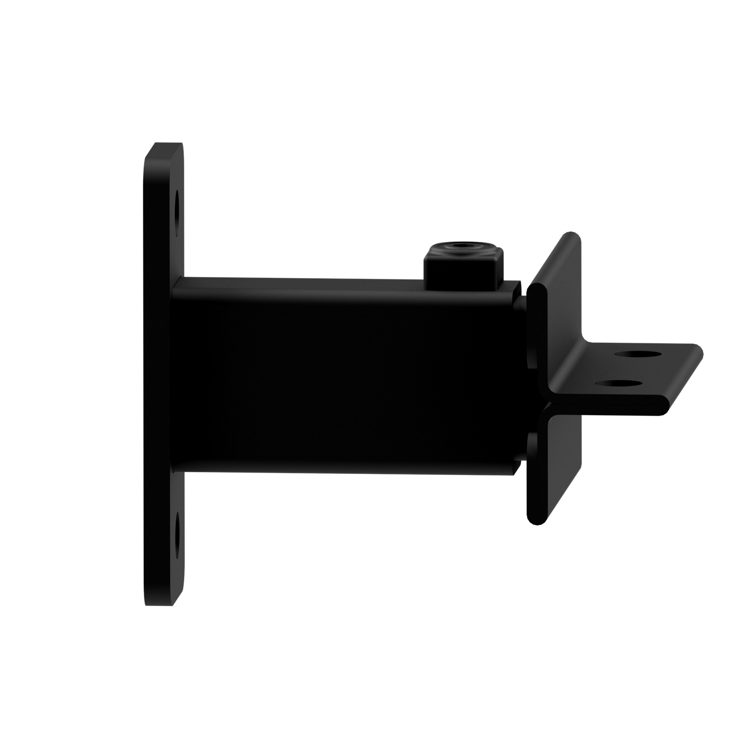 Raik Lifestyle DUO support mural noir pour Bride 115–400mm pour tuyau de fumée / conduit de fumée