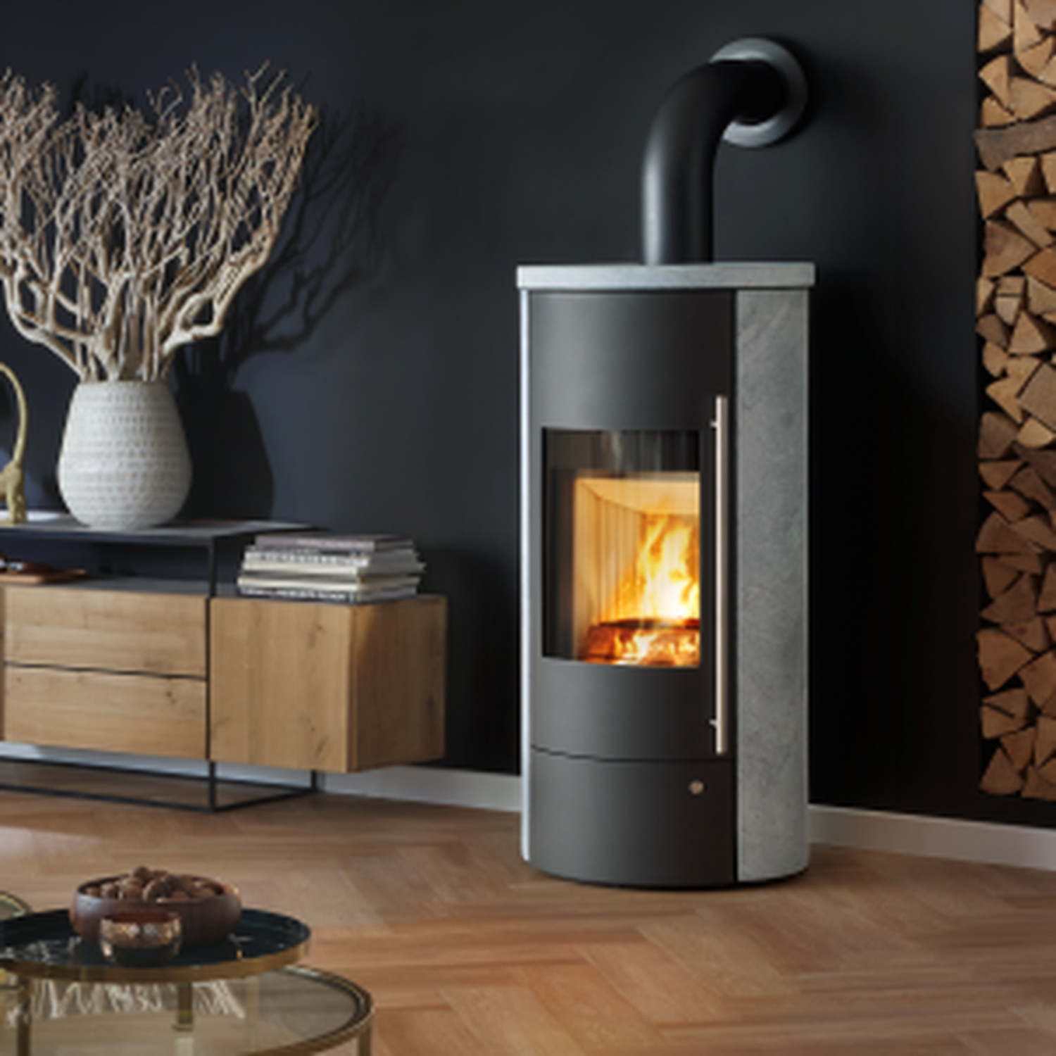 Olsberg Lombok PowerSystem Kaminofen 6 kW Naturstein Serpentin