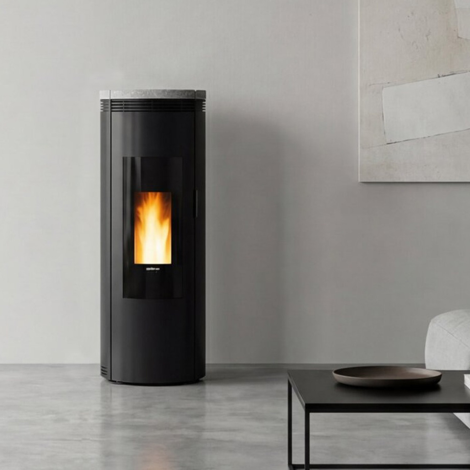 Extraflame Amika Petra AD Poêle à granulés Traditional Line pierre naturelle