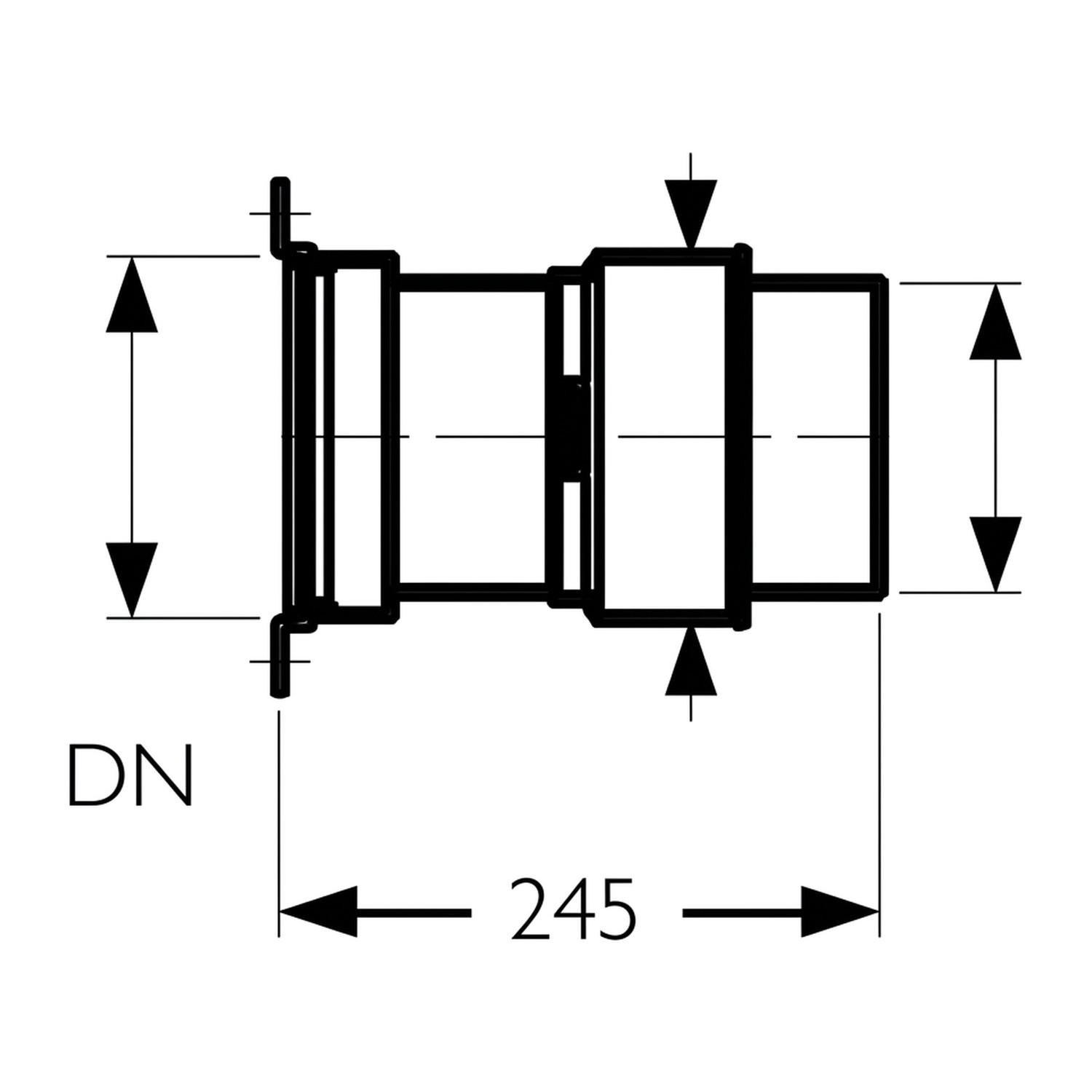 Schiedel Anschlussfutter kürzbar Ø 160 mm für PPL Ø 150 mm