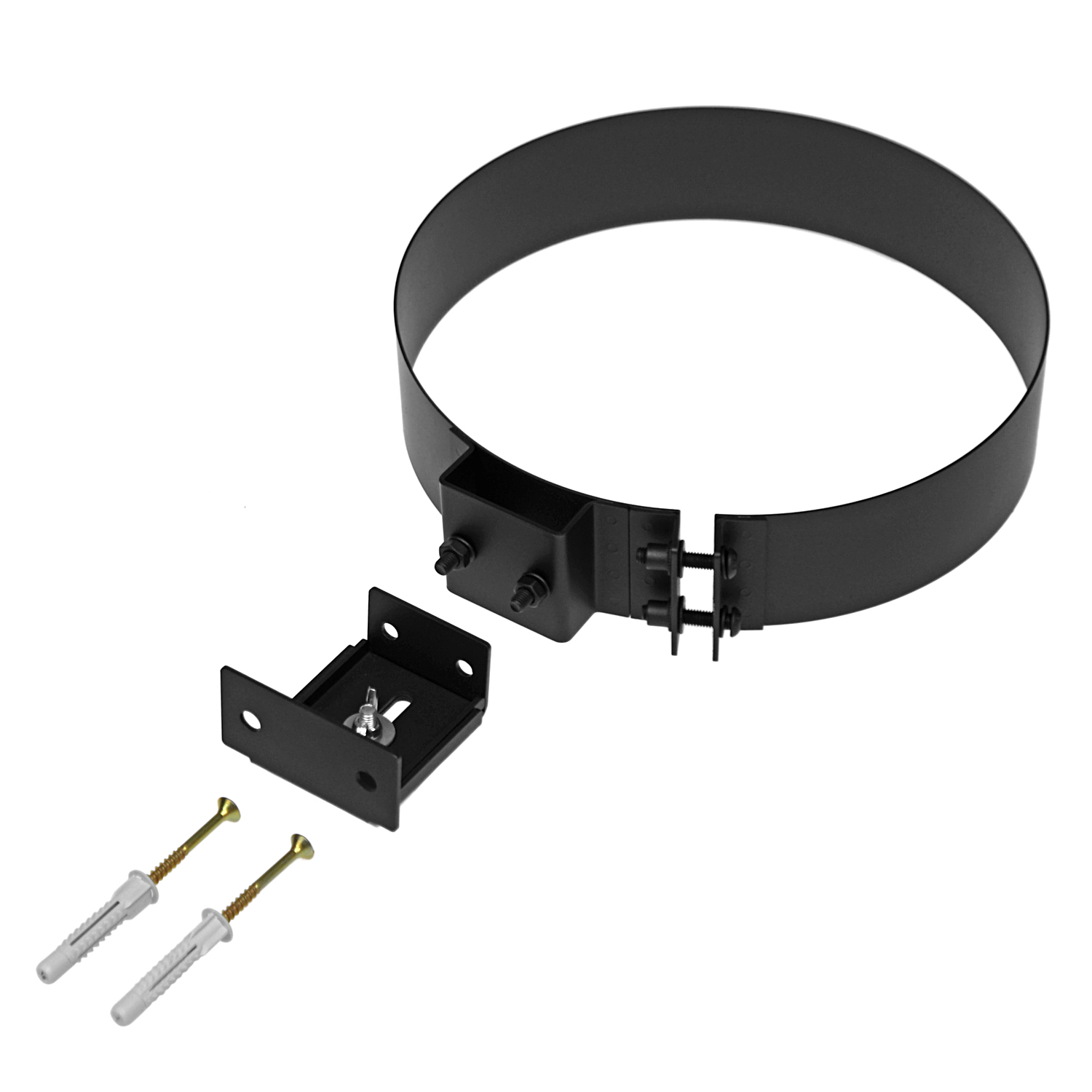 Raik Coltherm collier de tuyau de fumée 150mm noir double paroi pour tuyau de fumée / conduit de fumée