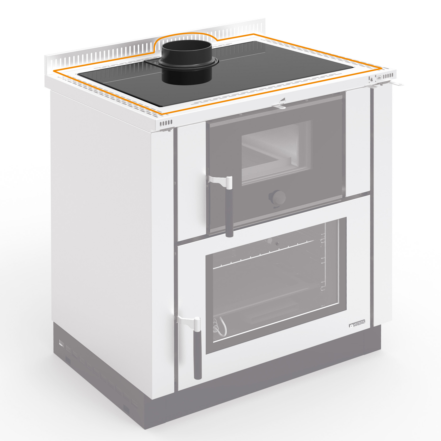 La Nordica Kit plaque de cuisson en vitrocéramique pour cuisinière à bois Verona