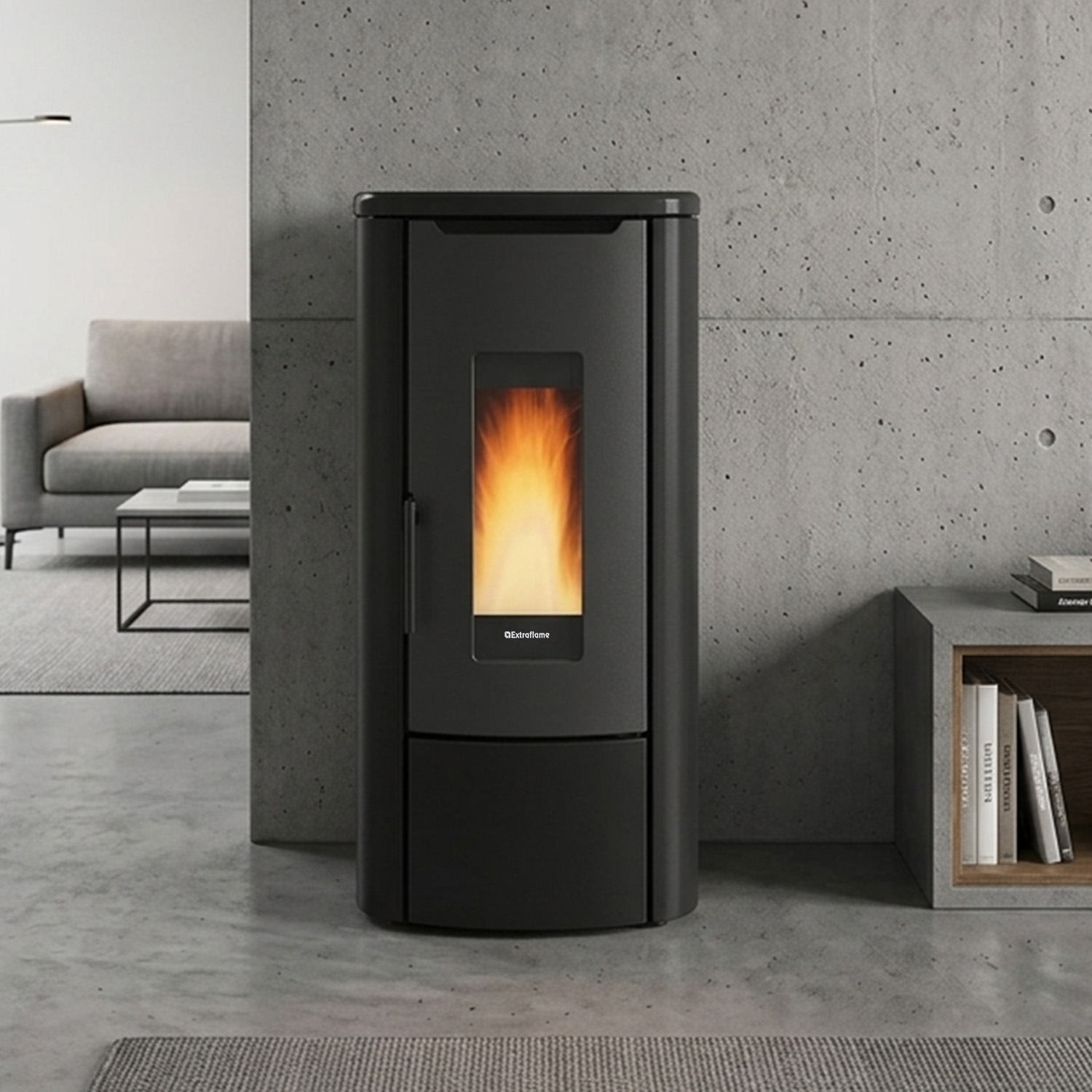 Extraflame ROSANNA IDRO 5.0 - schwarz wassergeführter Pelletofen EVOLUTION LINE