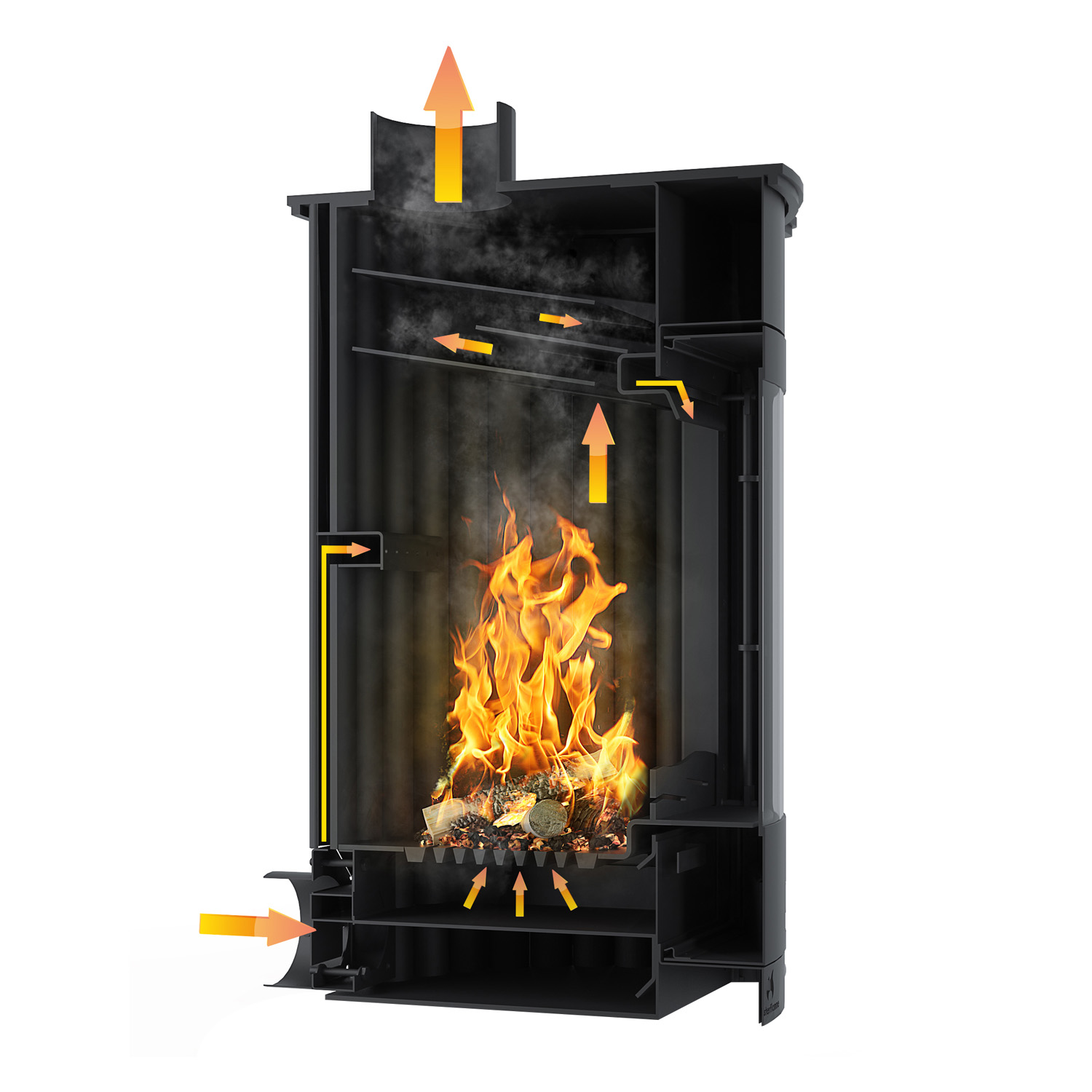 Poêle à air chaud Masterflamme Grande II Noir