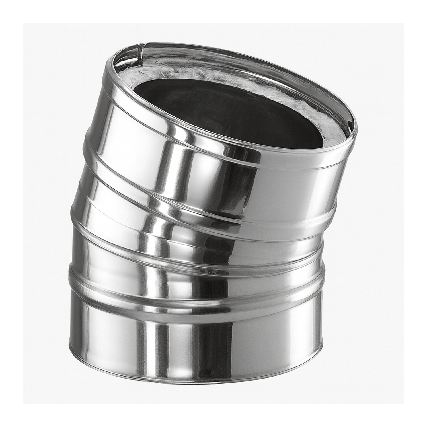 Schiedel ICS coude 15° Ø150 mm double paroi brillant