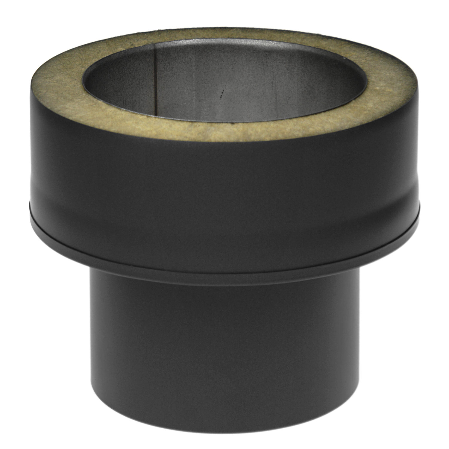 Raik Coltherm Adaptateur double paroi 150mm transition de EW à DW noir pour tuyau de fumée / conduit de fumée
