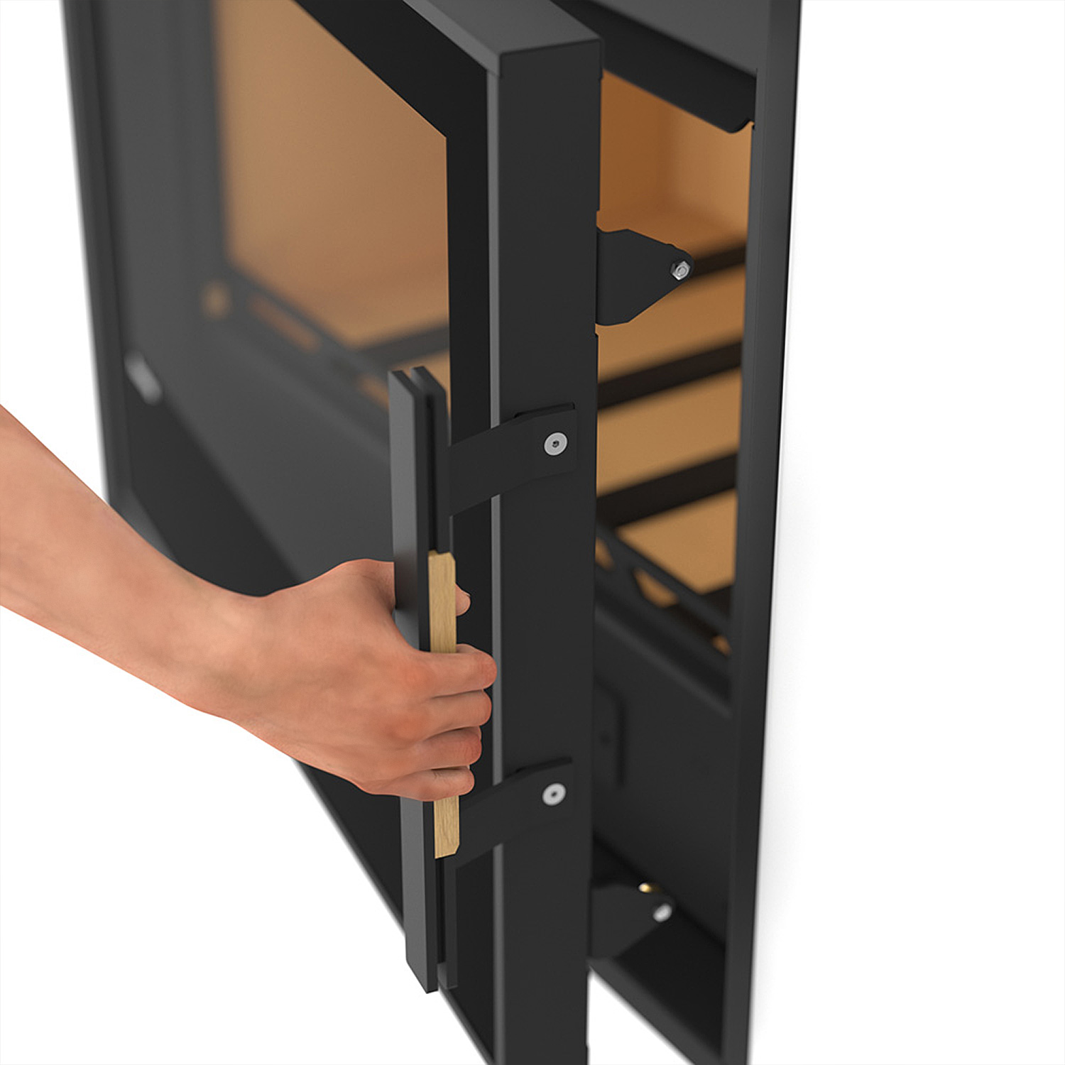 Insert de cheminée HS Flamingo S5 Acier Noir Manuel