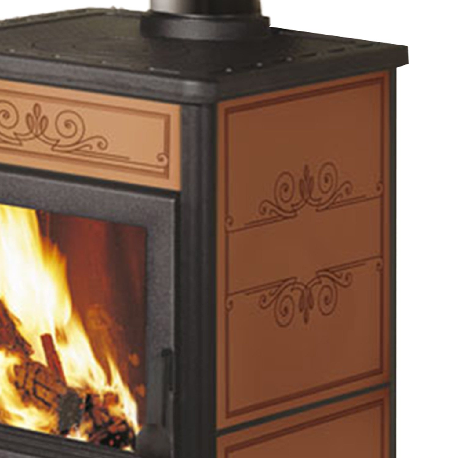 EK63 Fancy Evo Poêle à bois céramique cuir