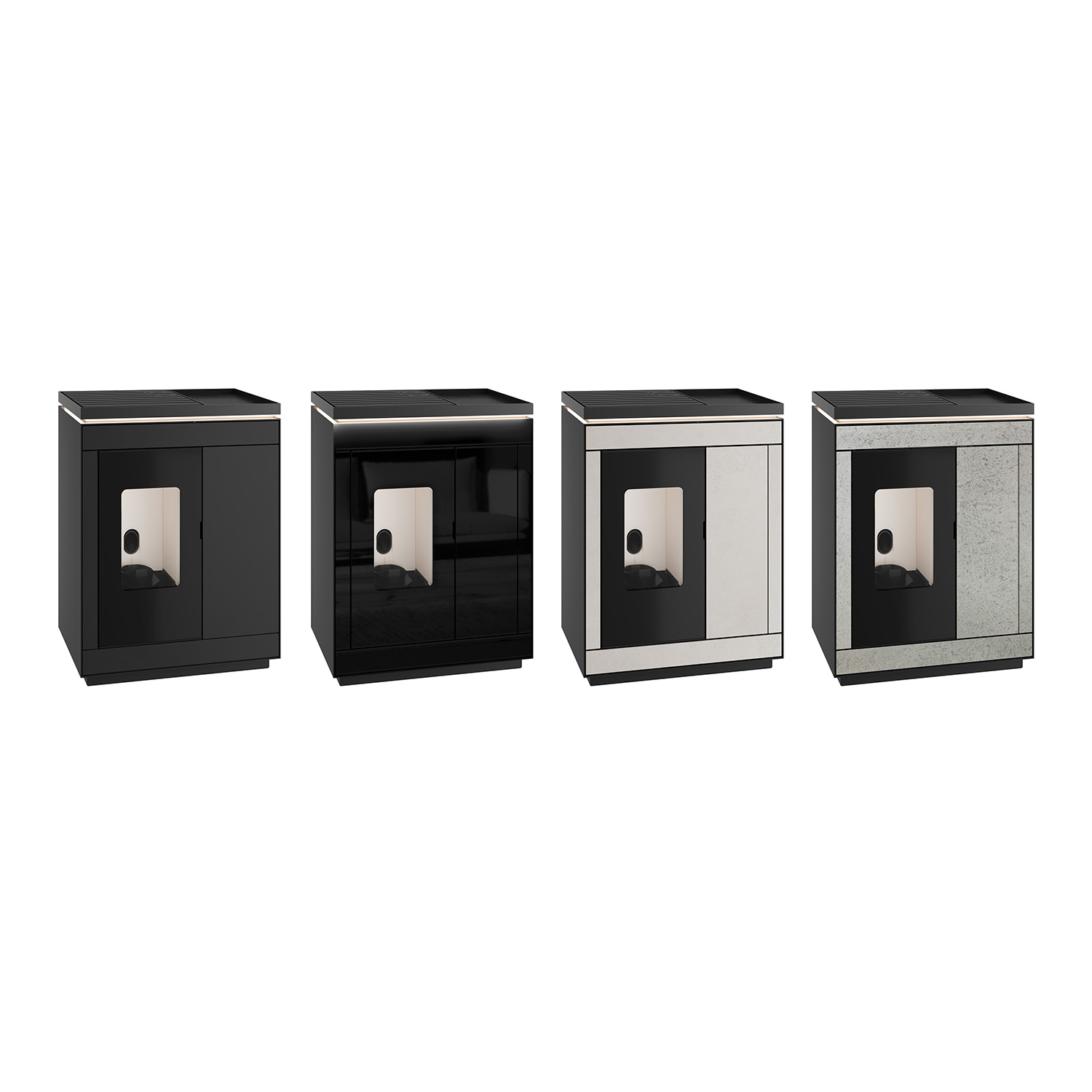Olsberg Epana Pelletofen Glas Schwarz