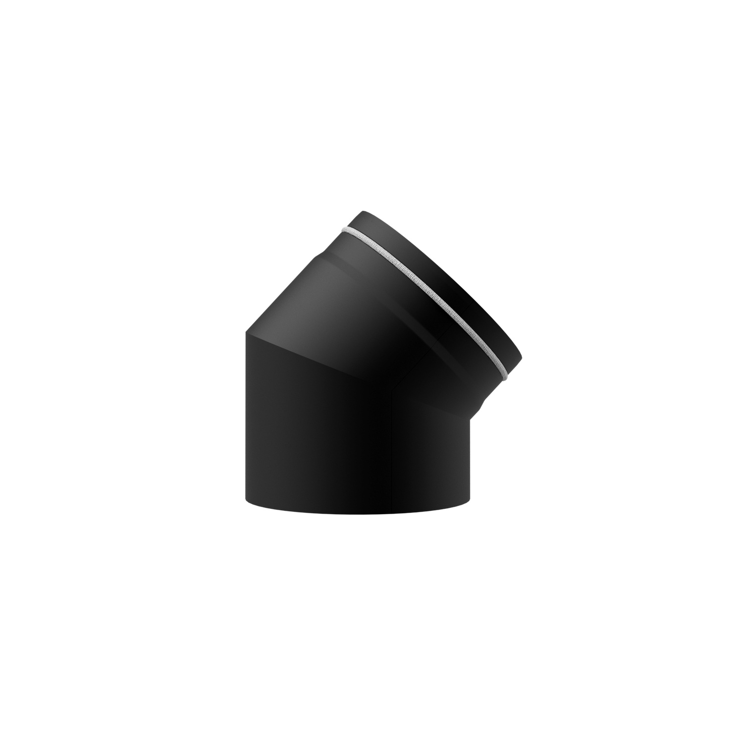 Raik Lifestyle DUO Rauchrohrbogen 130mm schwarz 45° für Rauchrohr / Ofenrohr