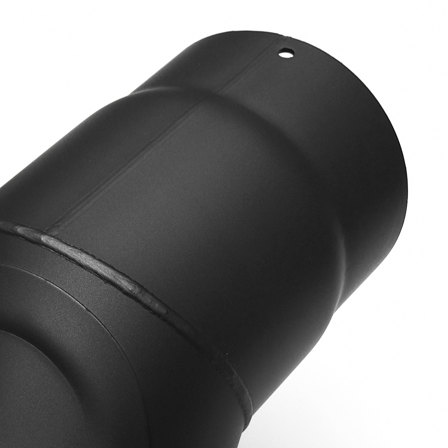 Raik Basic Rauchrohrbogen 150mm schwarz 90° mit Tür für Rauchrohr / Ofenrohr