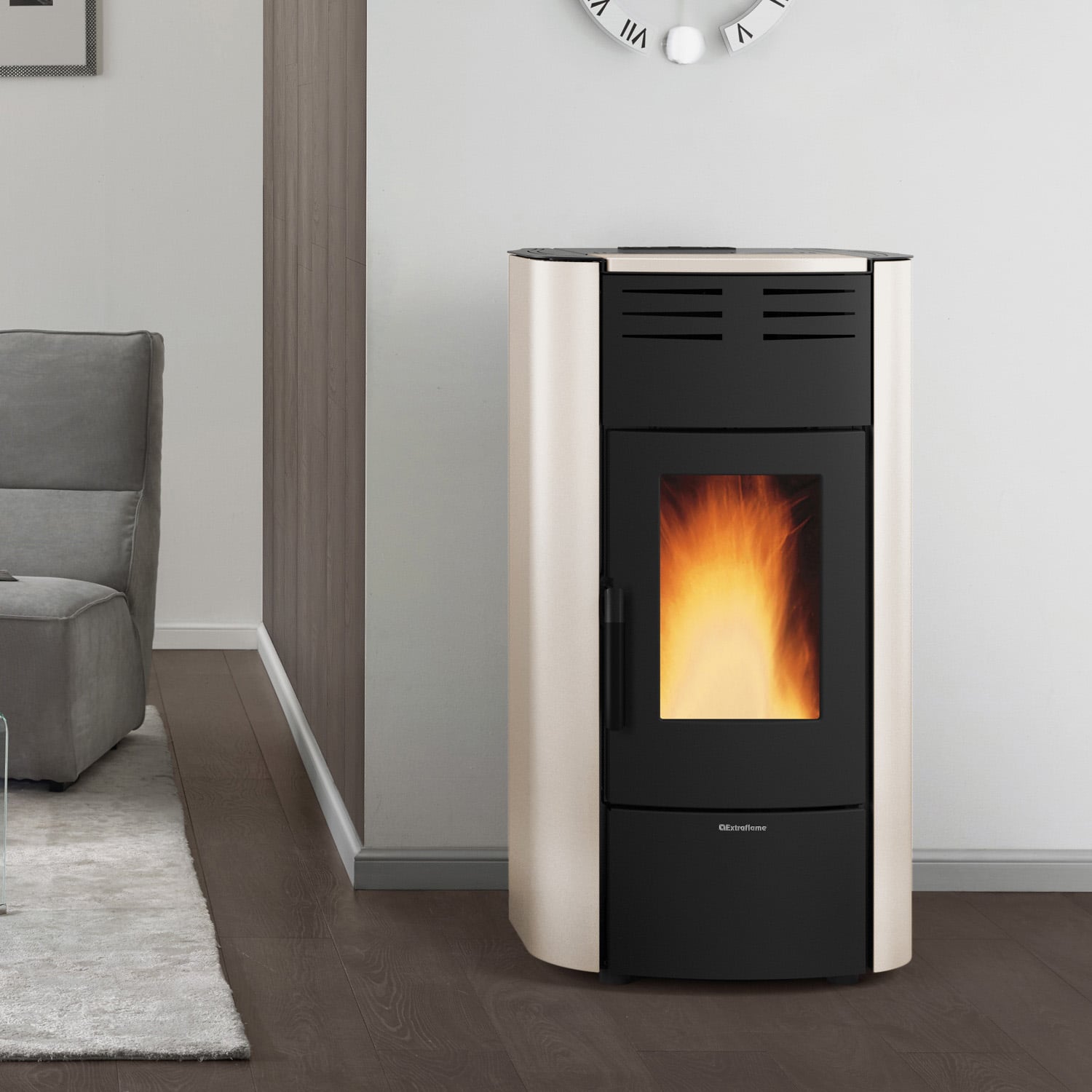Extraflame RAFFAELLA IDRO H18 5.0.16 - Ivoire poêle à granulés bouilleur