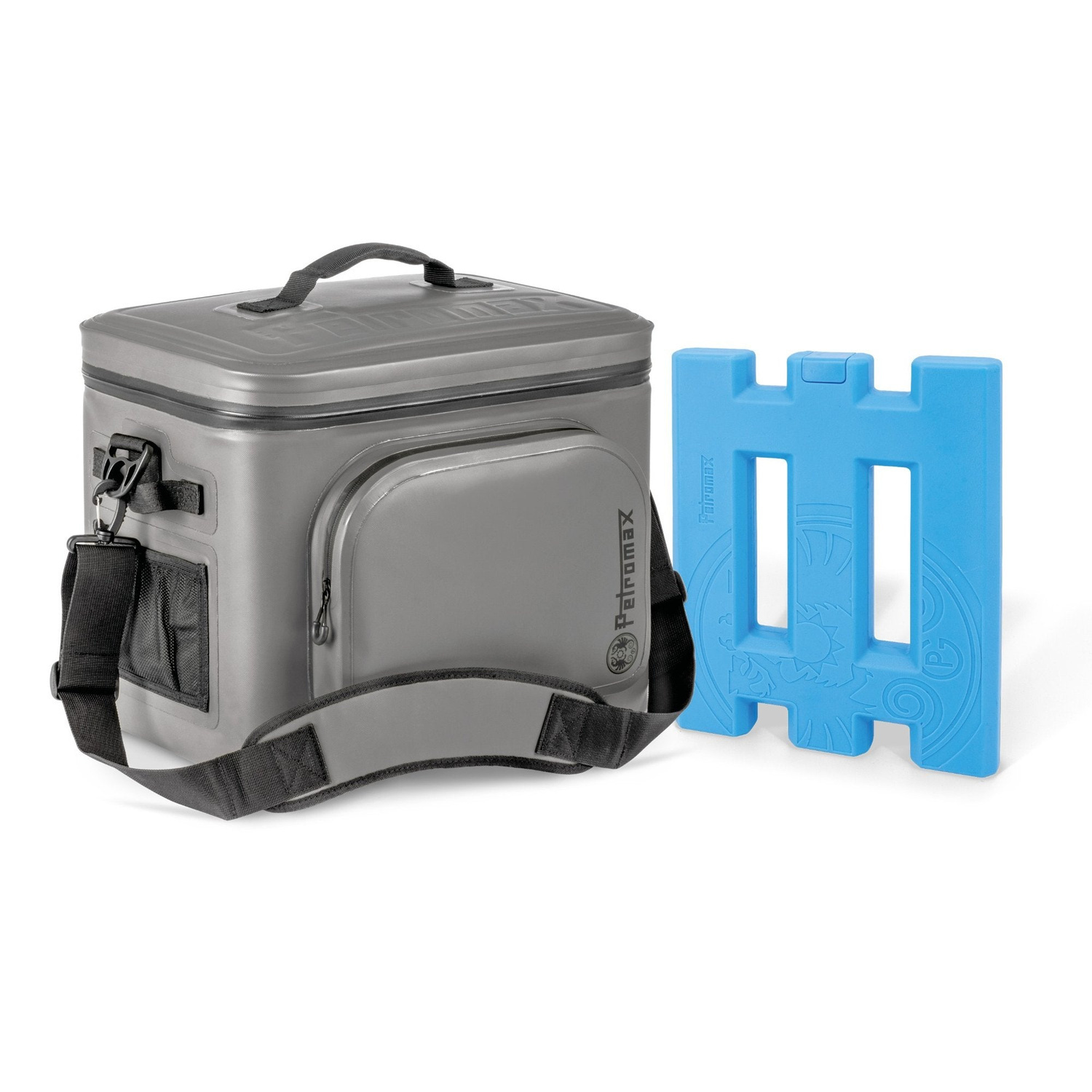 Petromax Kühltasche 22 Liter Grau mit Kühlakku