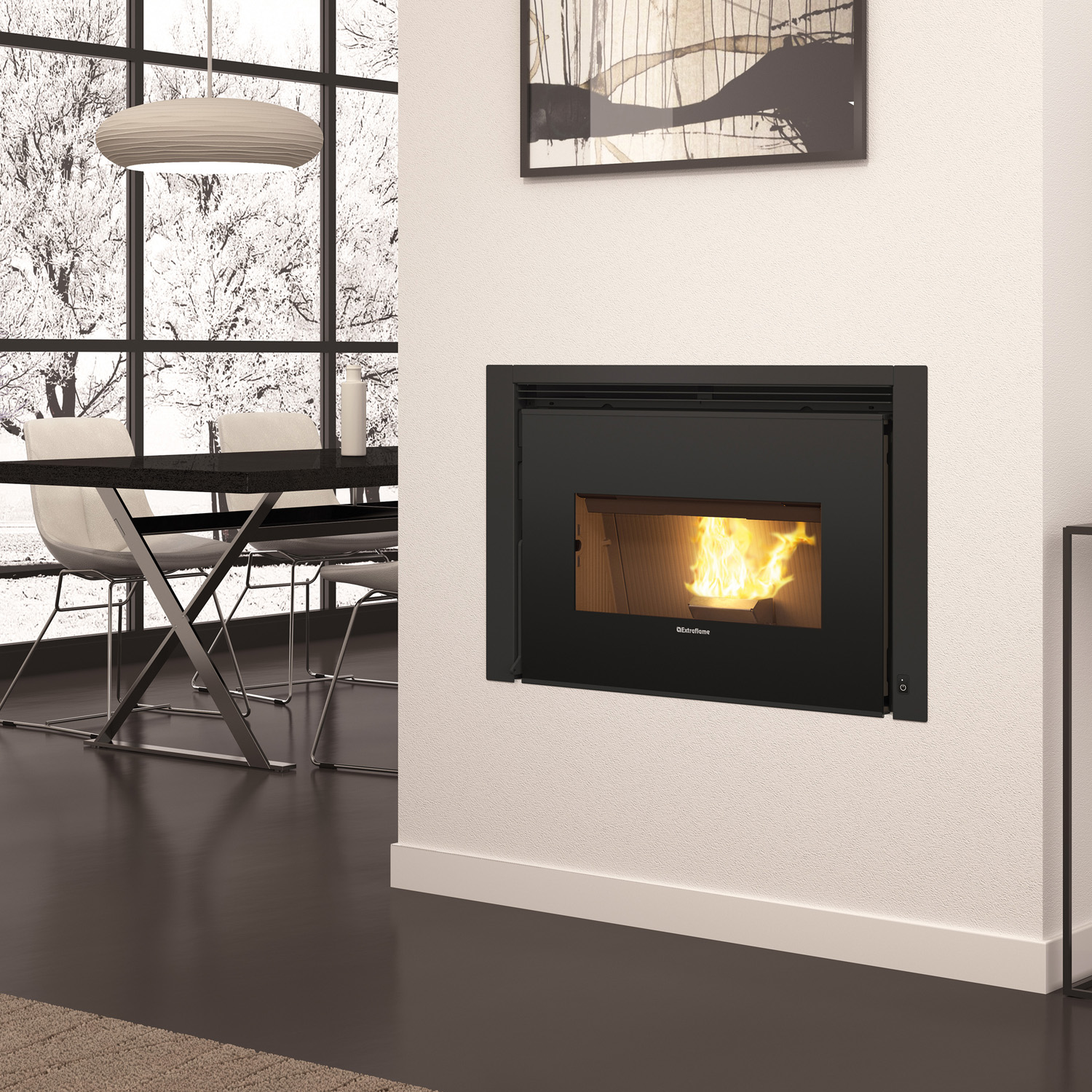 Extraflame Comfort P85 Plus Pelleteinsatz Schwarz