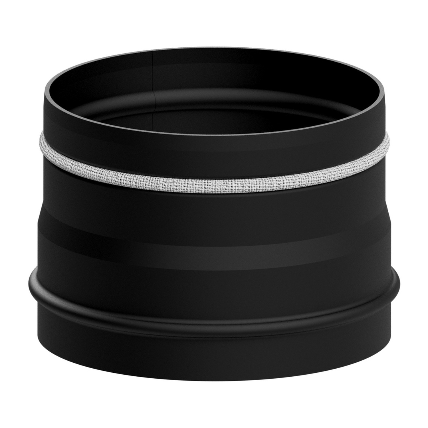 Raik Lifestyle Raccord de poêle diamètre 150x110x2,00mm avec joint noir pour tuyau de fumée/ conduit de fumée