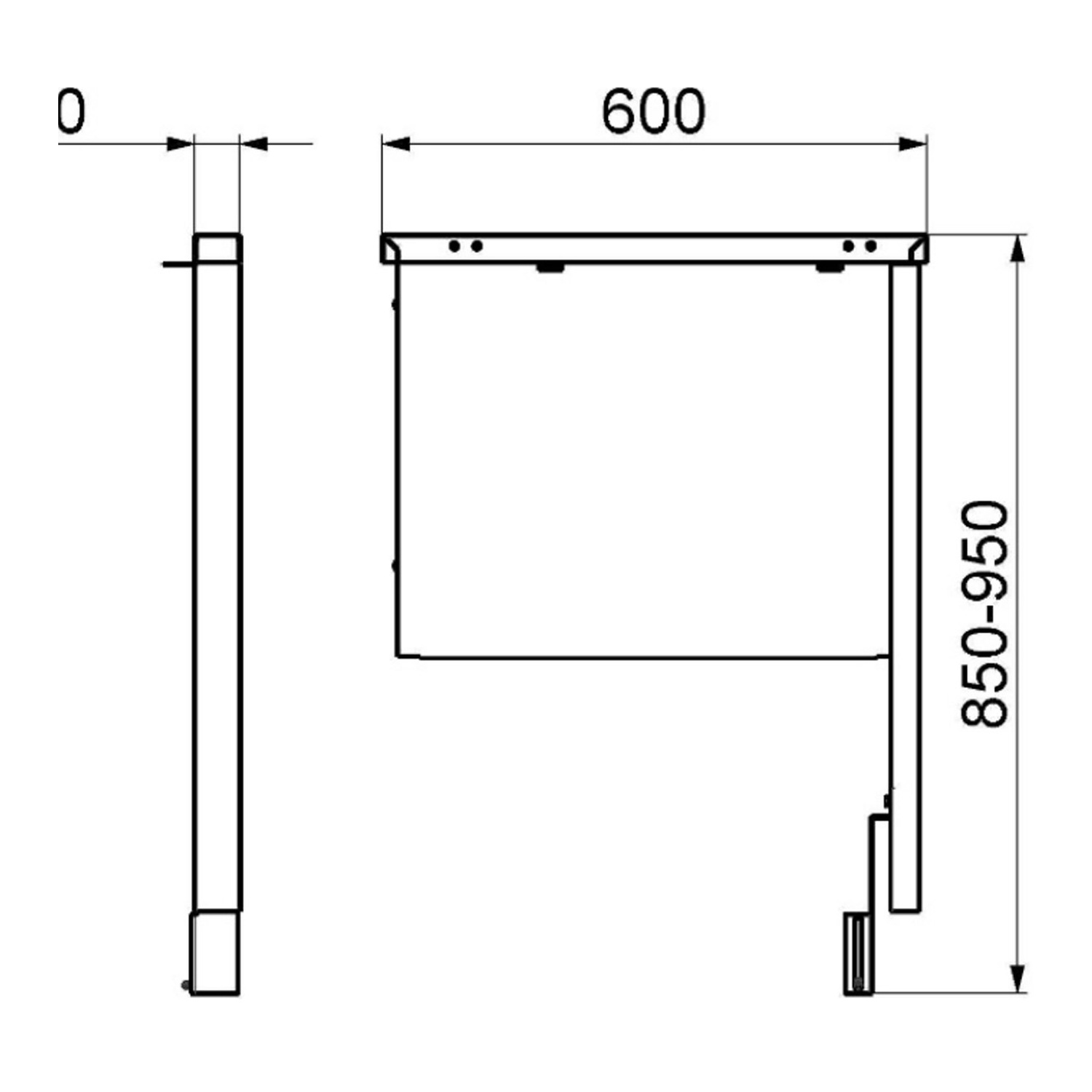 Haas+Sohn barre d'espacement HS 40 droite, anthracite