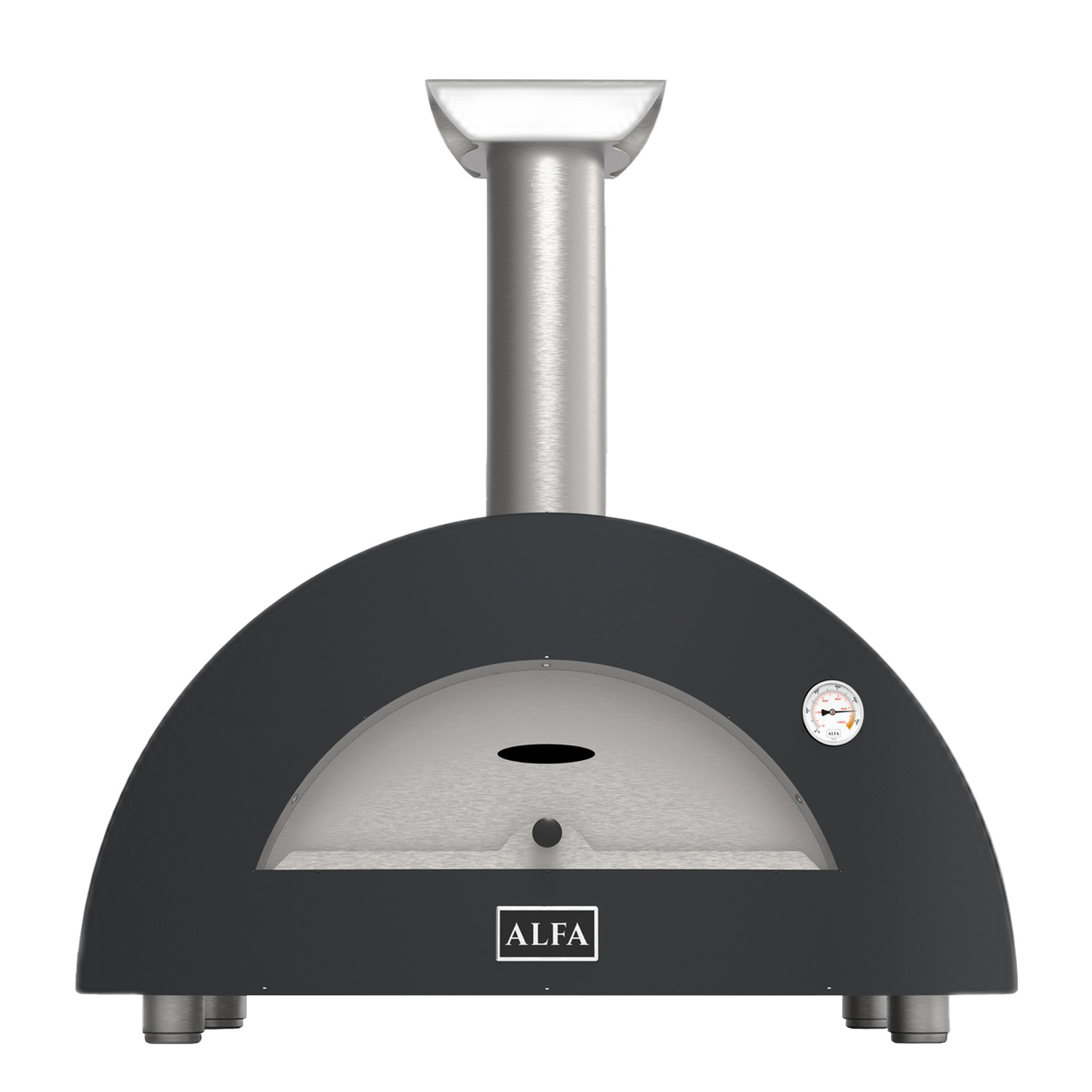 Alfa Moderno 2 Pizze Pizzaofen Holz Schiefer Grau