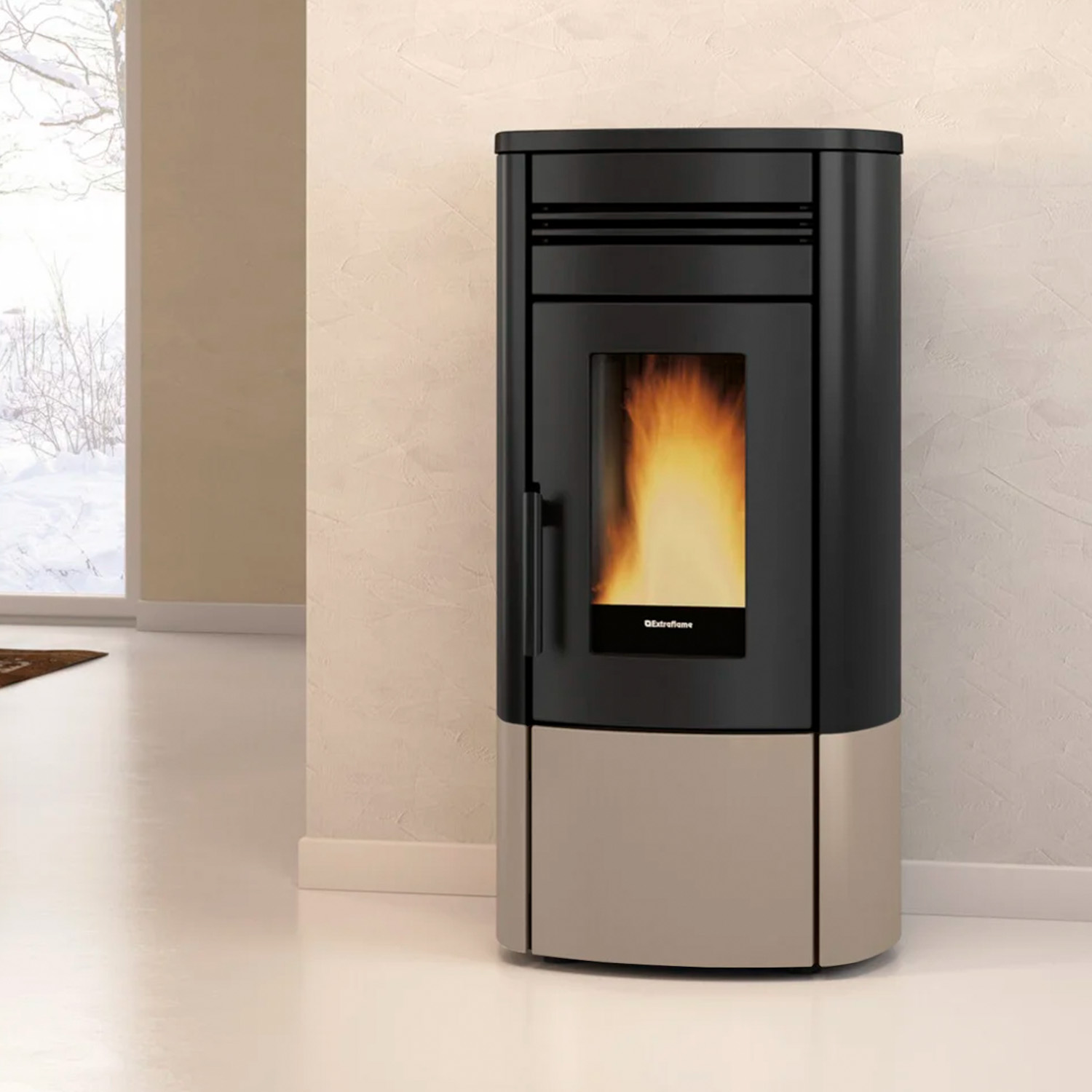 Extraflame NORIS - Taupe Matt Pelletofen EVOLUTION LINE