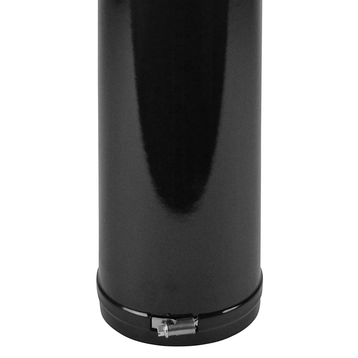 Tube de raccordement / Tuyau de poêle émaillé 130 mm - Tube télescopique noir