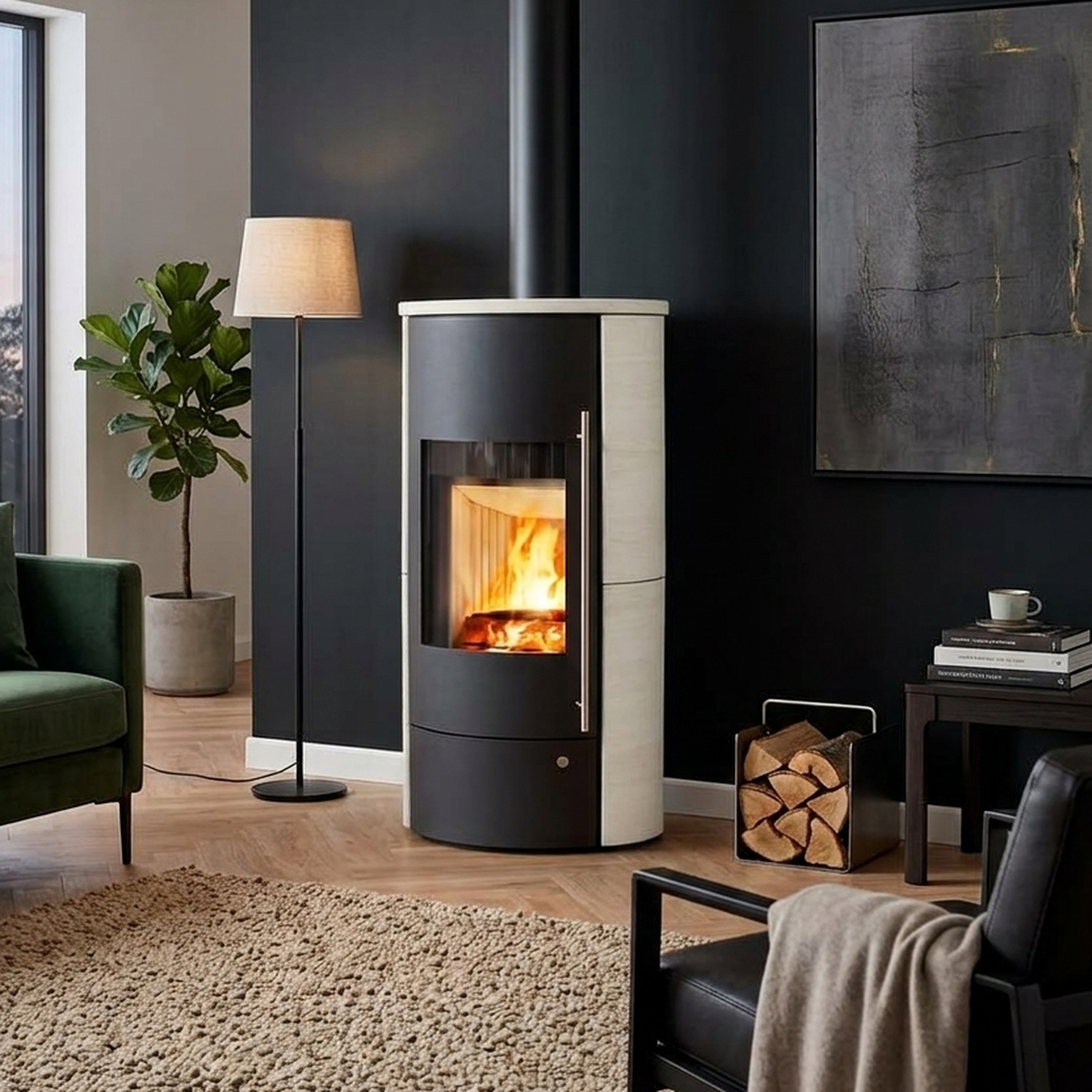 Olsberg Lombok PowerSystem Kaminofen 6 kW Keramik caffe freddo