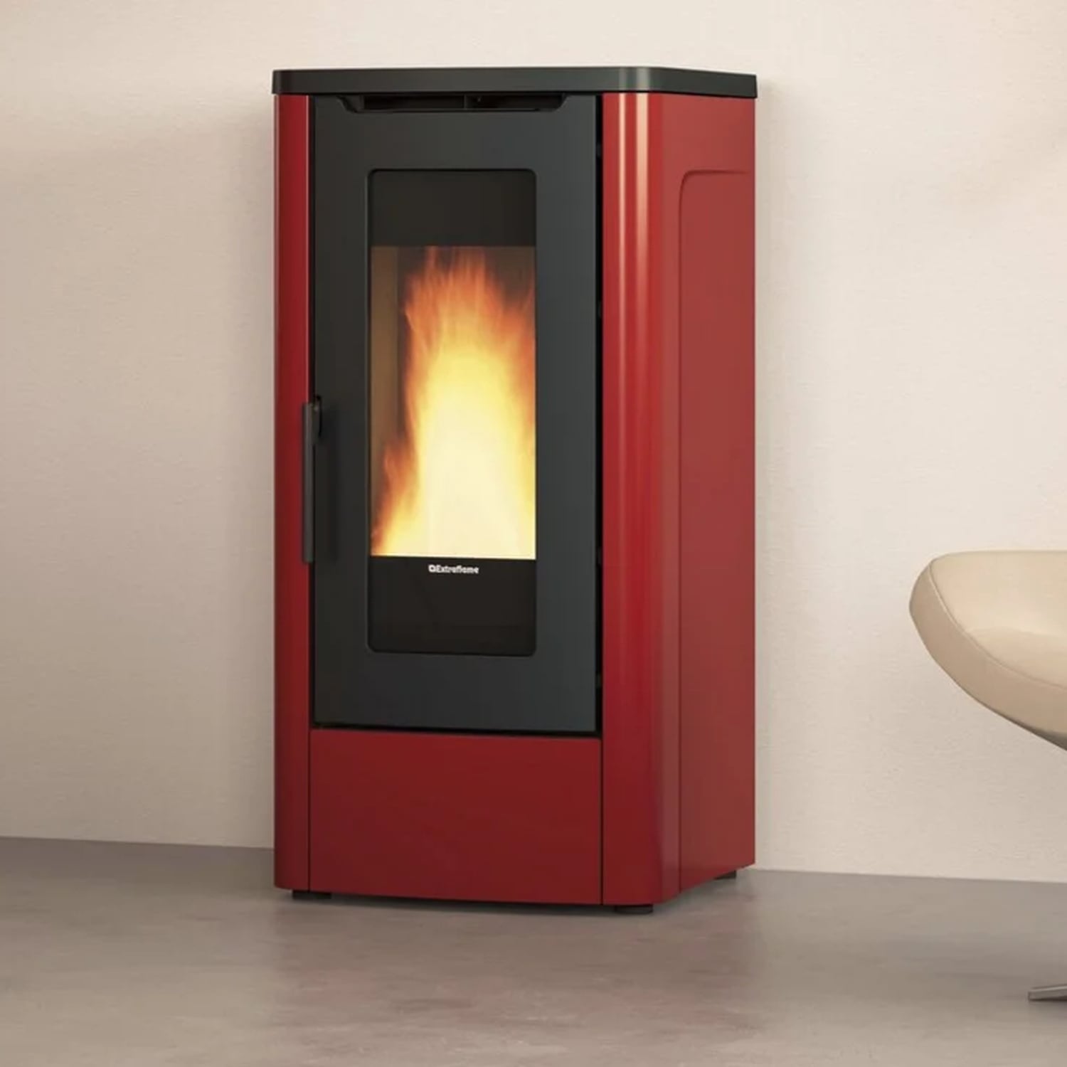 Extraflame Klaudia Plus 5.0 EVO Pelletofen Traditional Line bordeaux