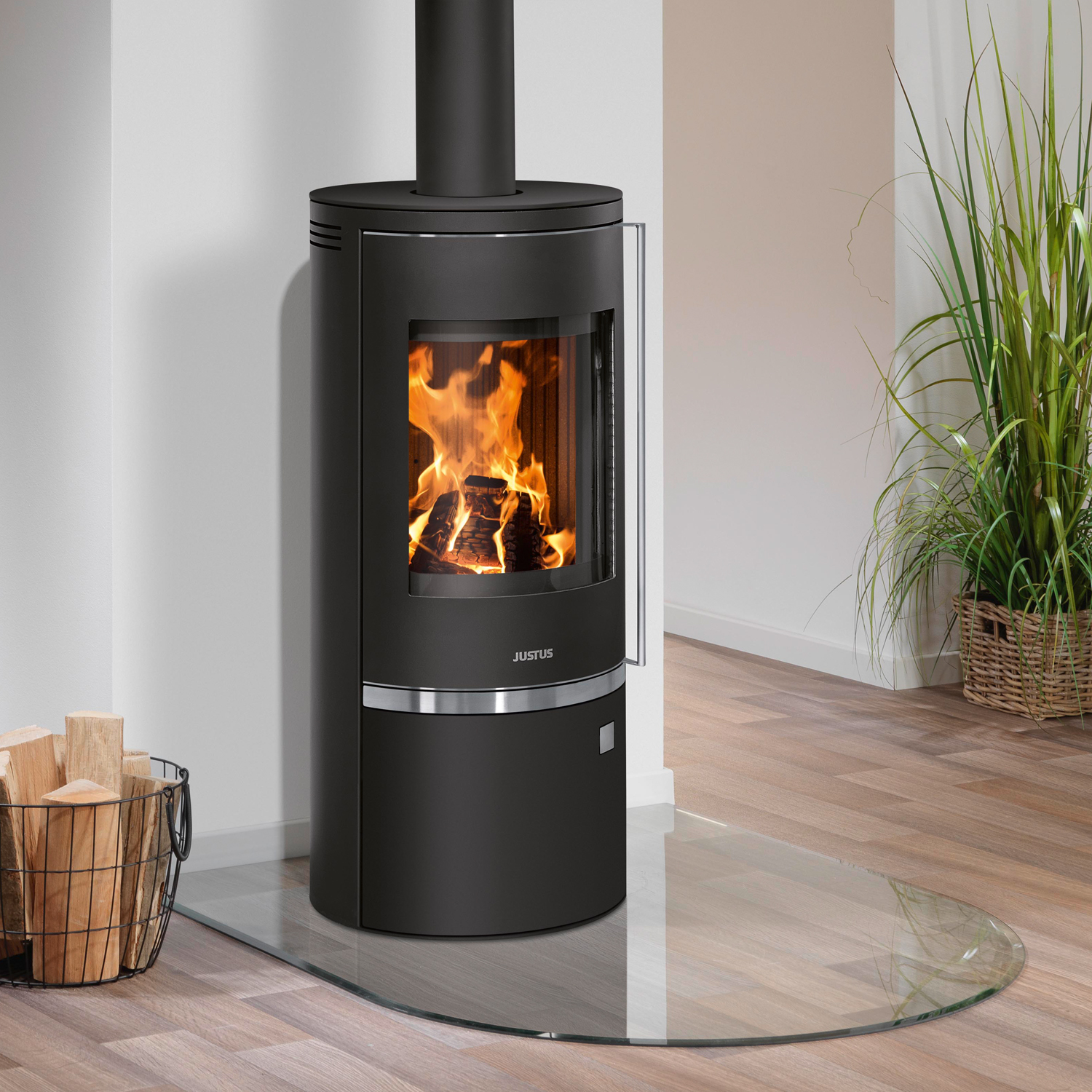 Justus Faro Top 2.0 Poêle à bois Acier Noir