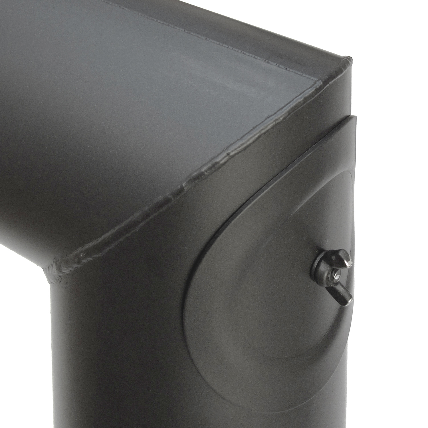 Raik Basic Set de coude de tuyau de fumée 150mm gris fonte 2-pièces – rectangulaire pour tuyau de fumée / conduit de fumée