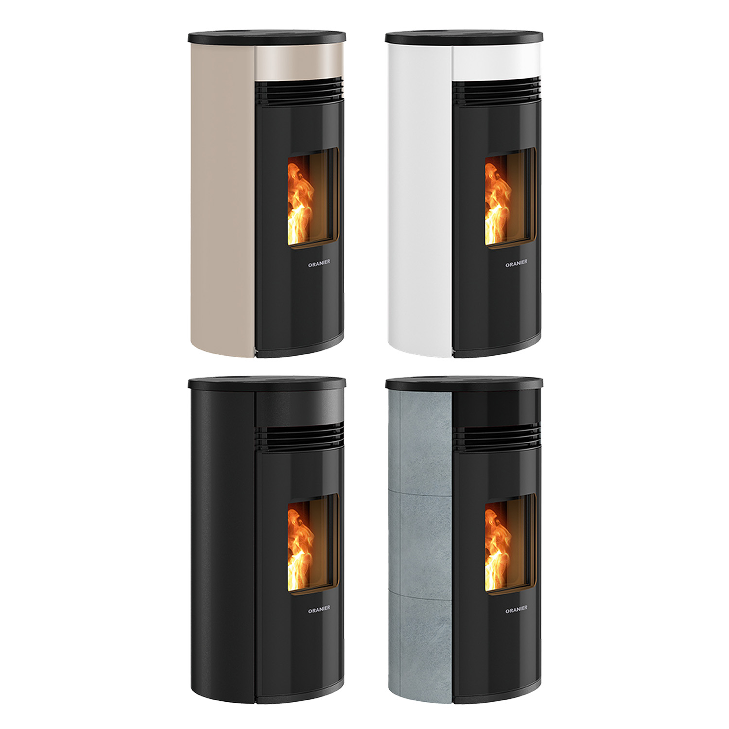 Oranier Sando 60 Pelletofen Stahl Schwarz