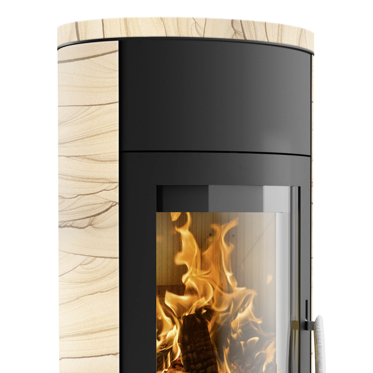 Oranier Polar W+ 2.0 Poêle à bois acier noir / grès