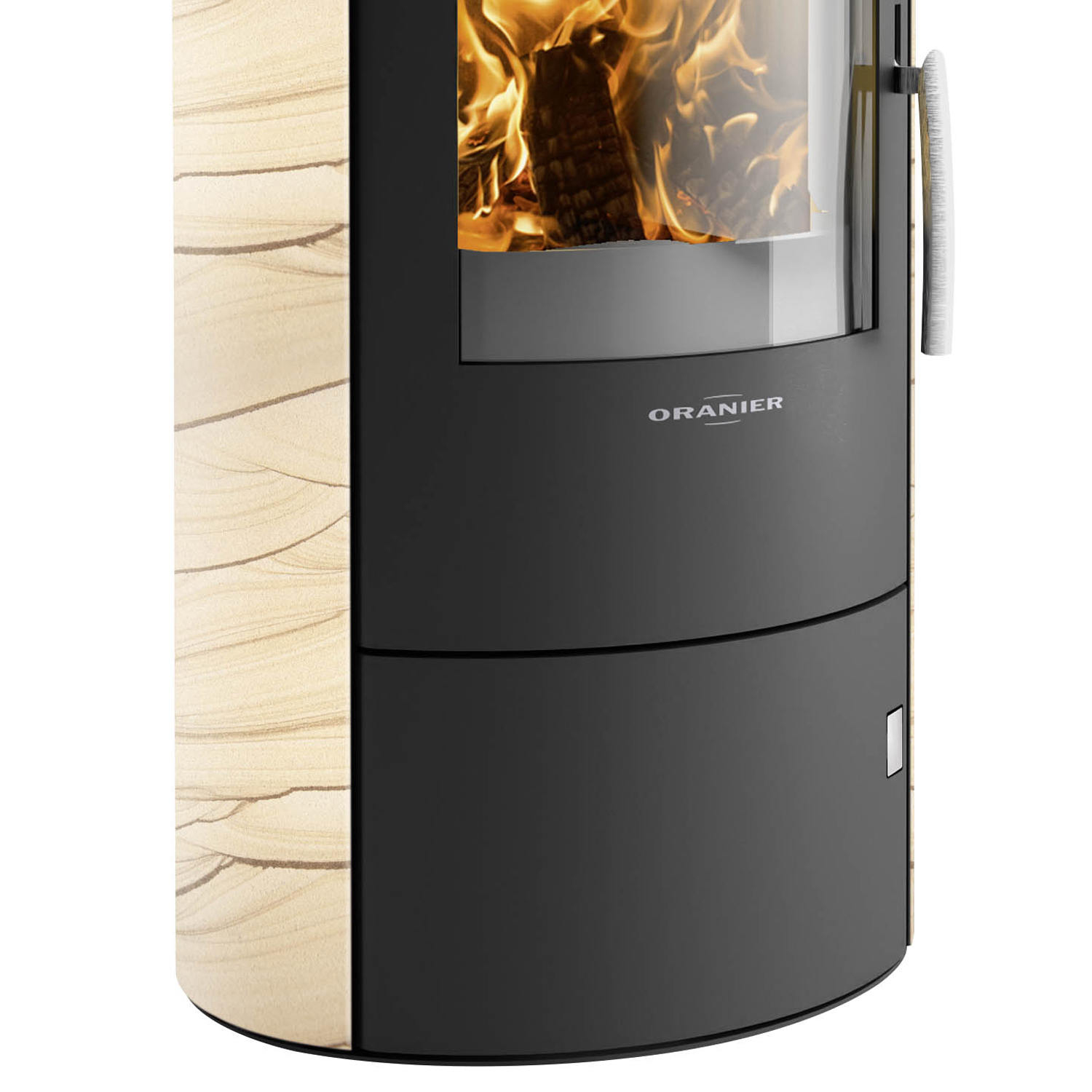 Oranier Polar W+ 2.0 Poêle à bois acier noir / grès
