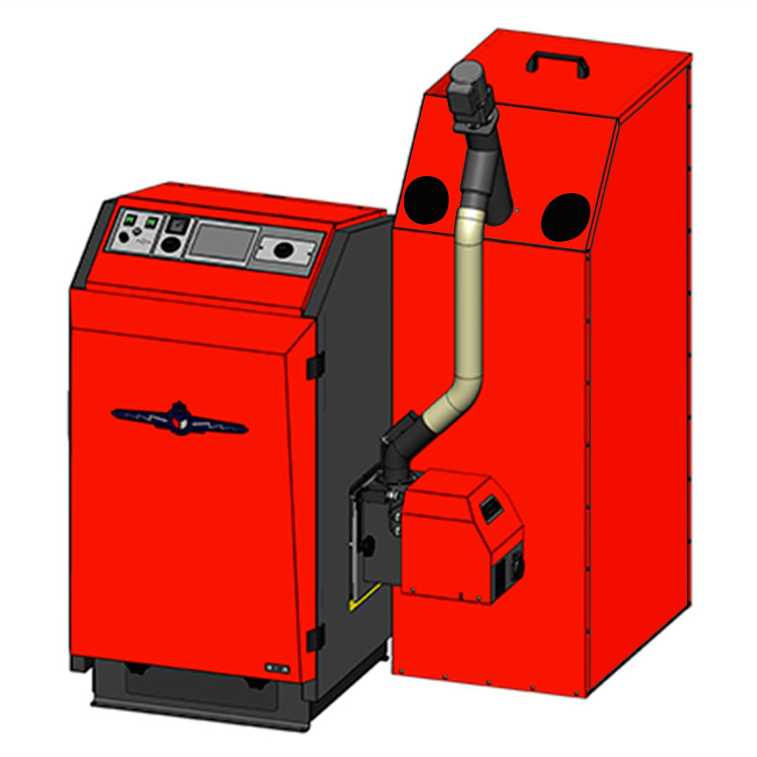 ATMOS AZPD Pelletbehälter 300 Liter inkl. Förderschnecke 1,3 m