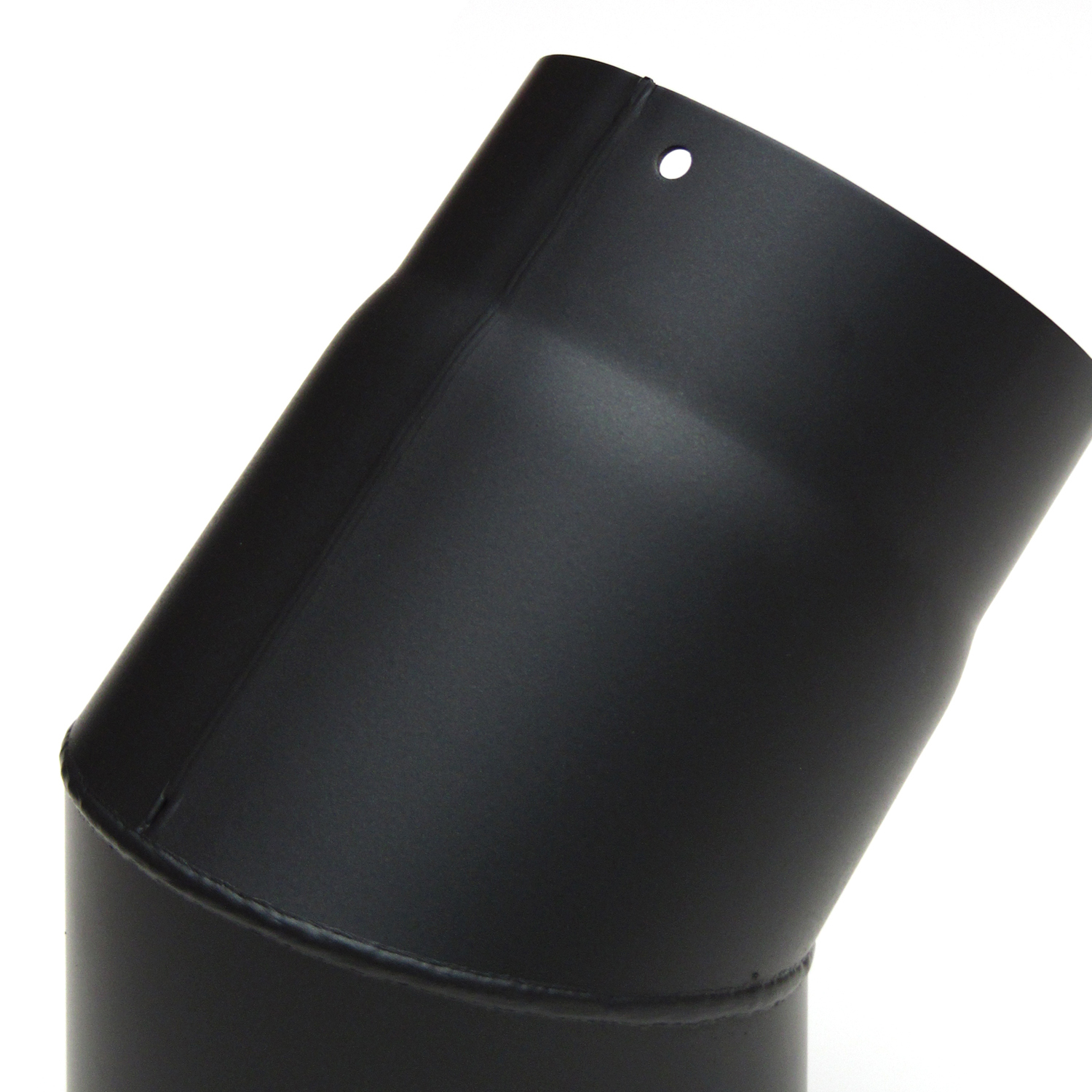 Raik Basic Rauchrohrbogen 130mm schwarz 45° ohne Tür für Rauchrohr / Ofenrohr