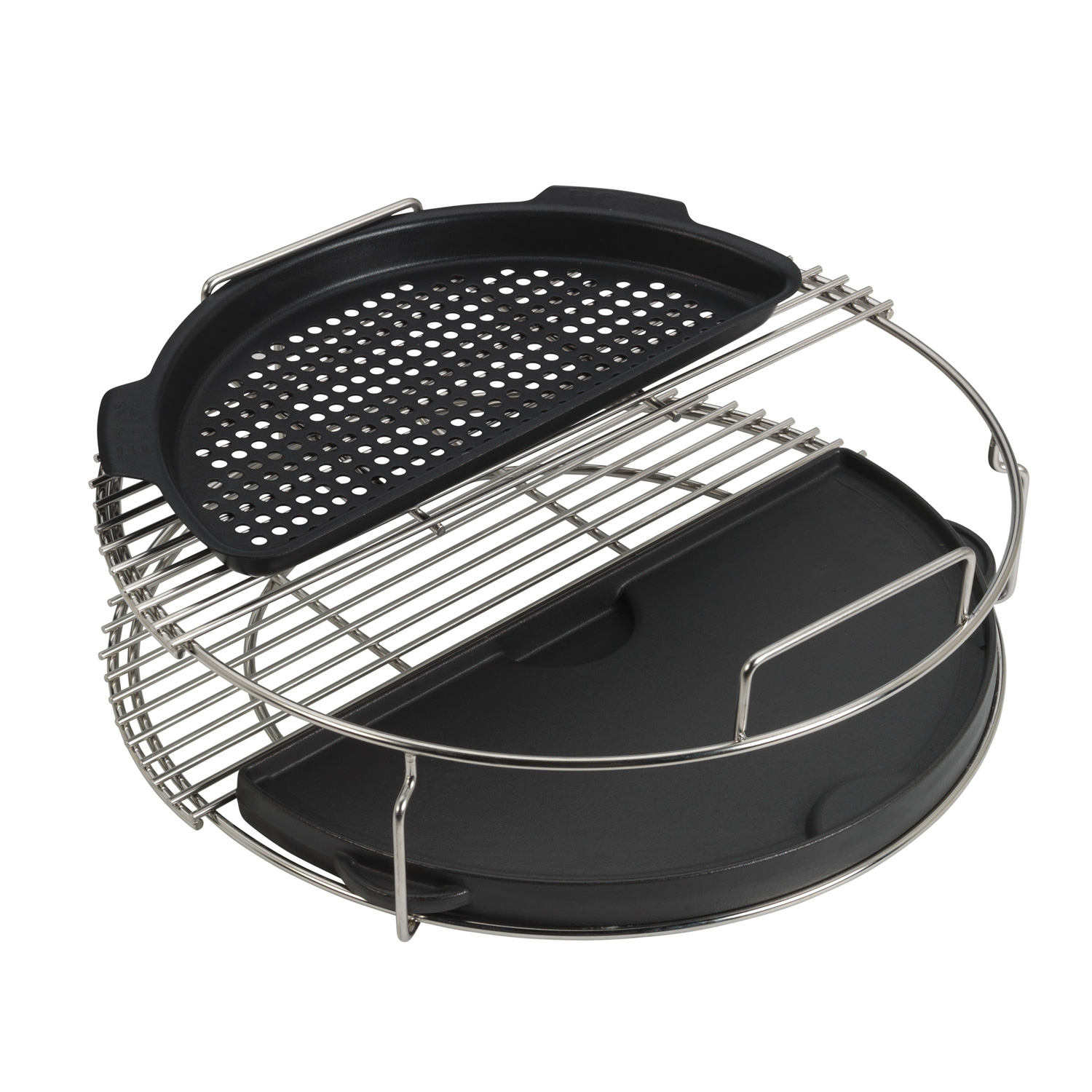 Big Green Egg Grillplatte gelocht halbrund für Large